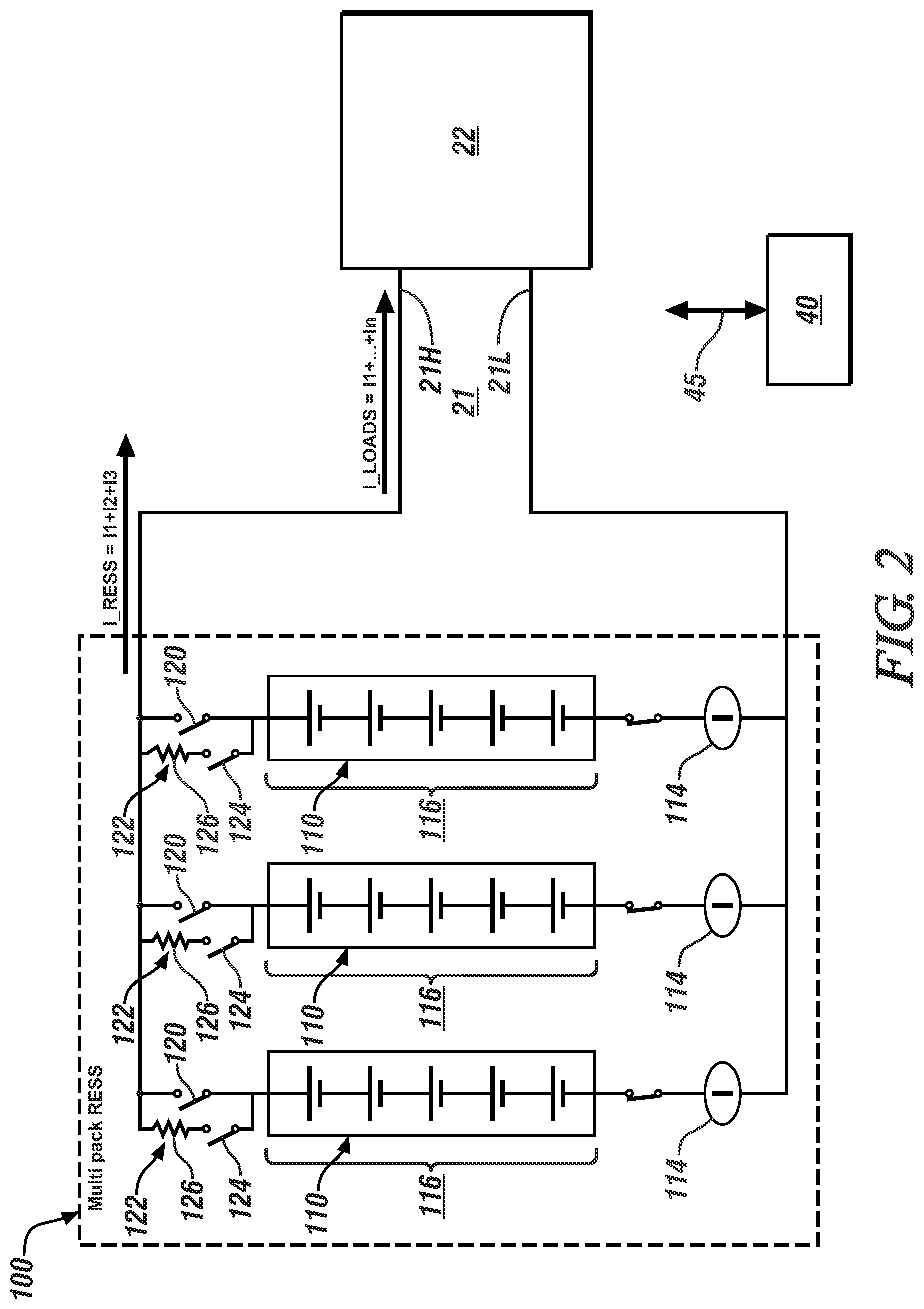 Patent US12103429 Figure 2 – Method and apparatus for a multi-cell rechargeable energy storage device