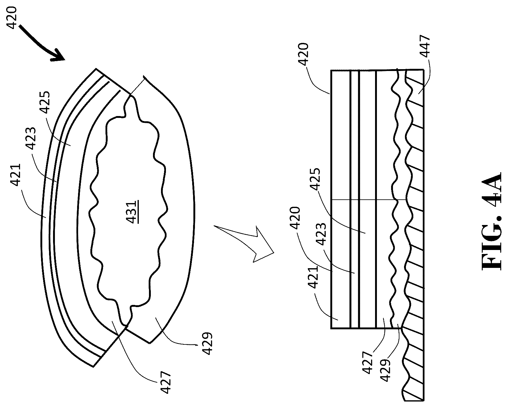 Patent US12103434 Figure 5 – Apparatus for harvesting electrical energy from air flow in a moving vehicle using piezoelectric flag sheets in a Venturi system