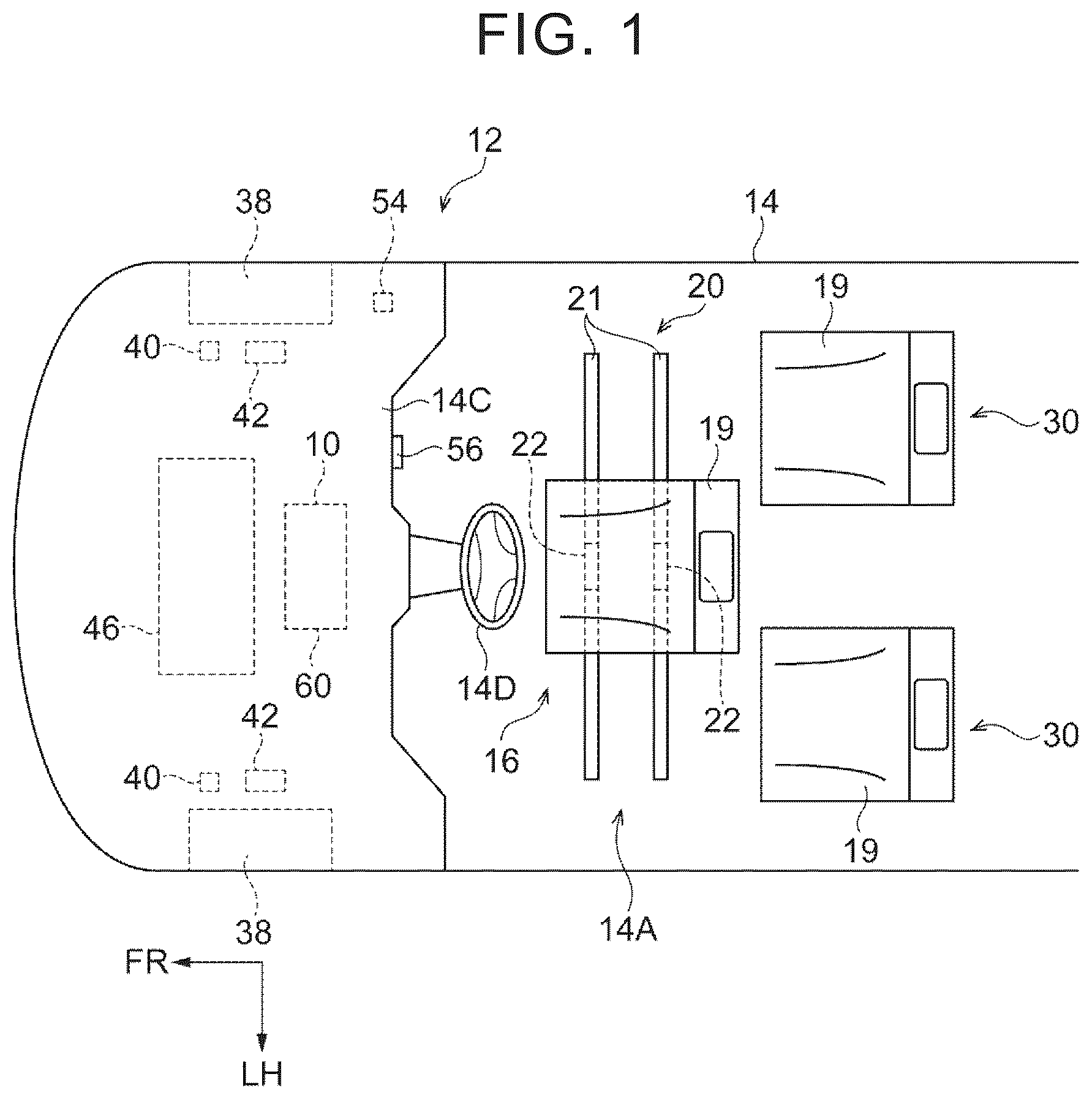 Patent US12103436 Figure 1 – Vehicle control device