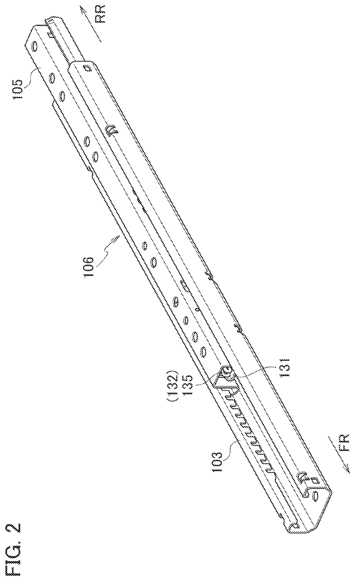 Patent US12103437 Figure 2 – Seat sliding device
