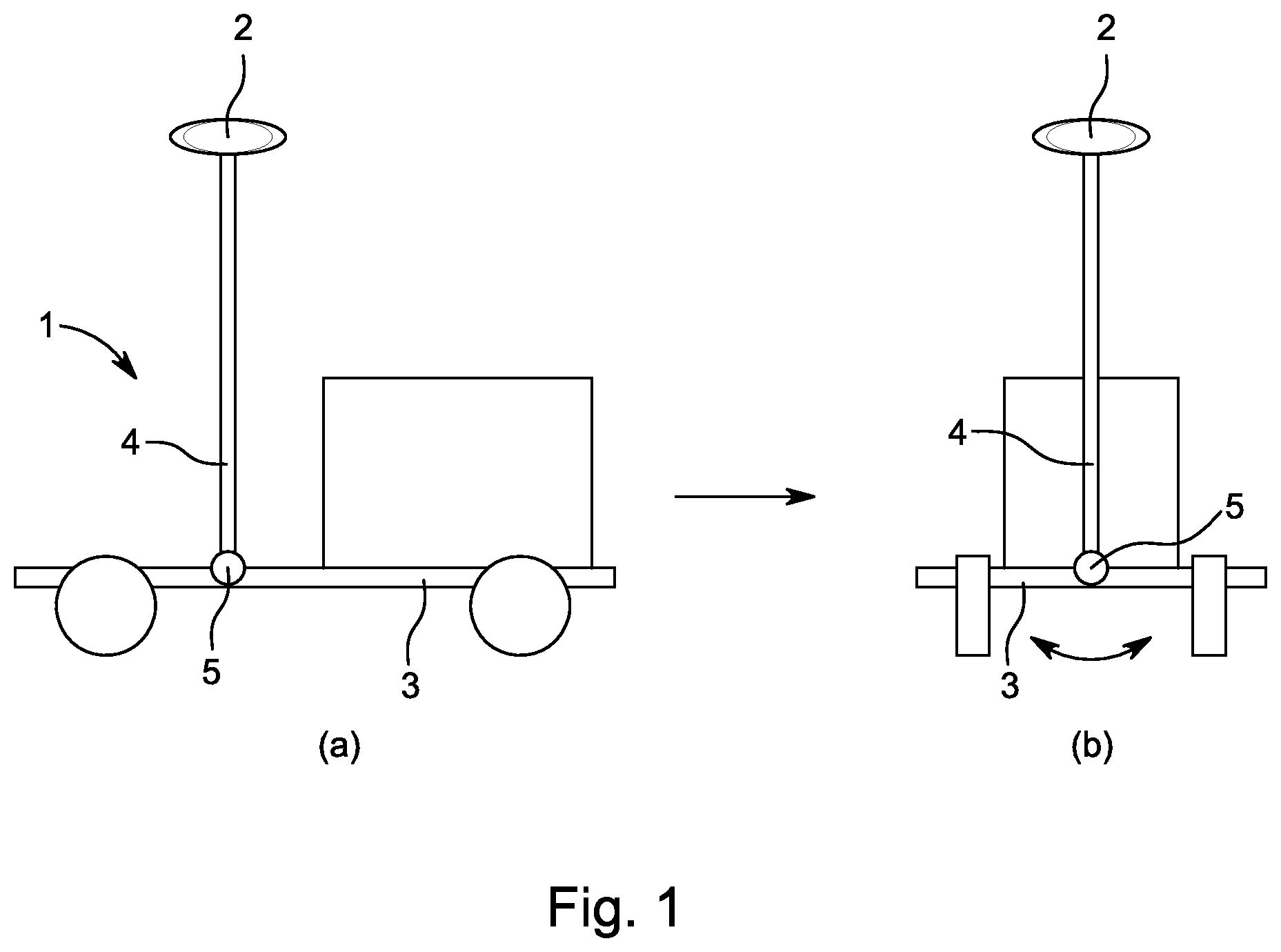 Patent US12103438 Figure 1 – Device for mounting a seat or a standing plate relative to a frame of a vehicle