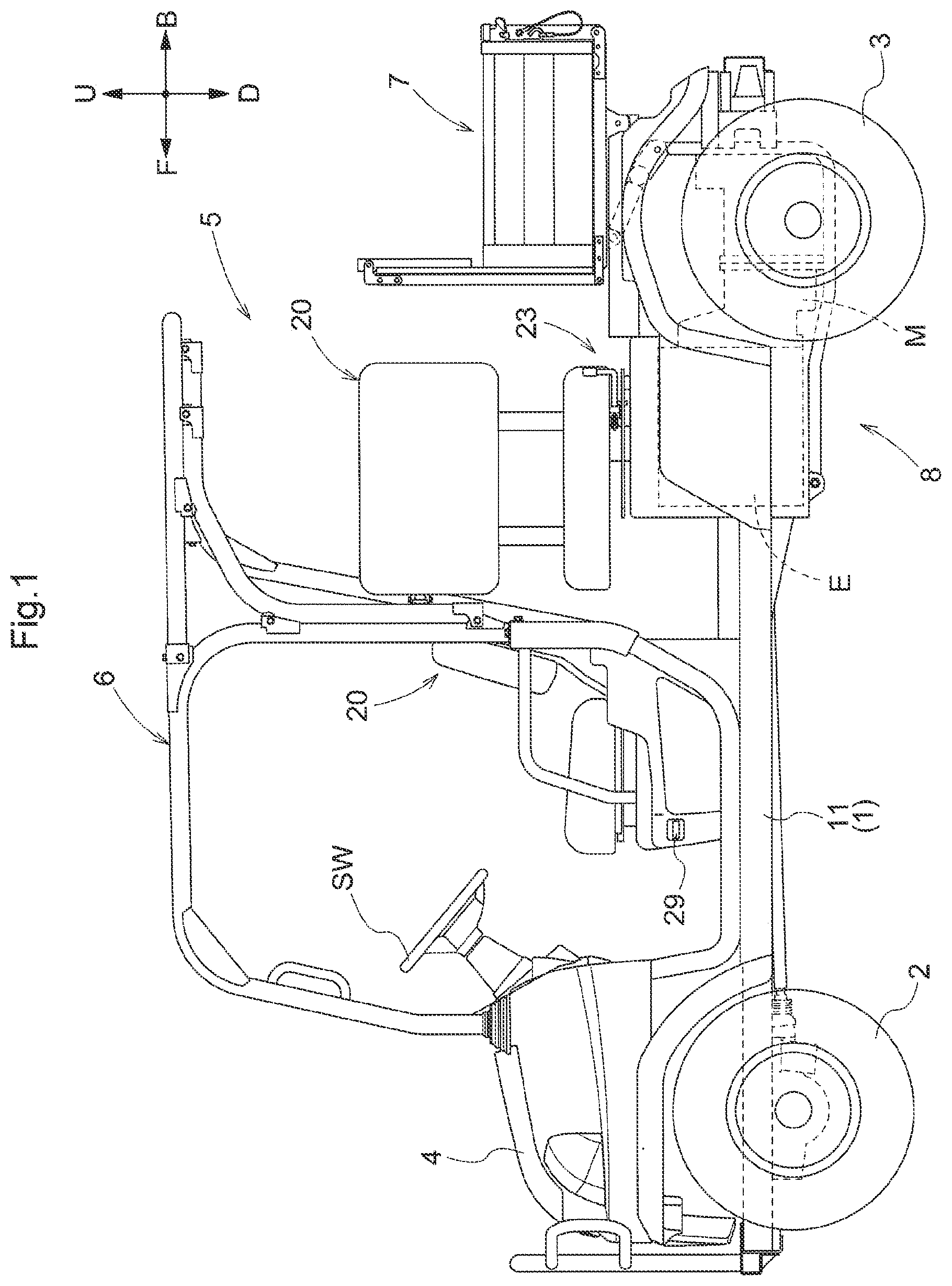 Patent US12103439 Figure 1 – Multipurpose vehicle