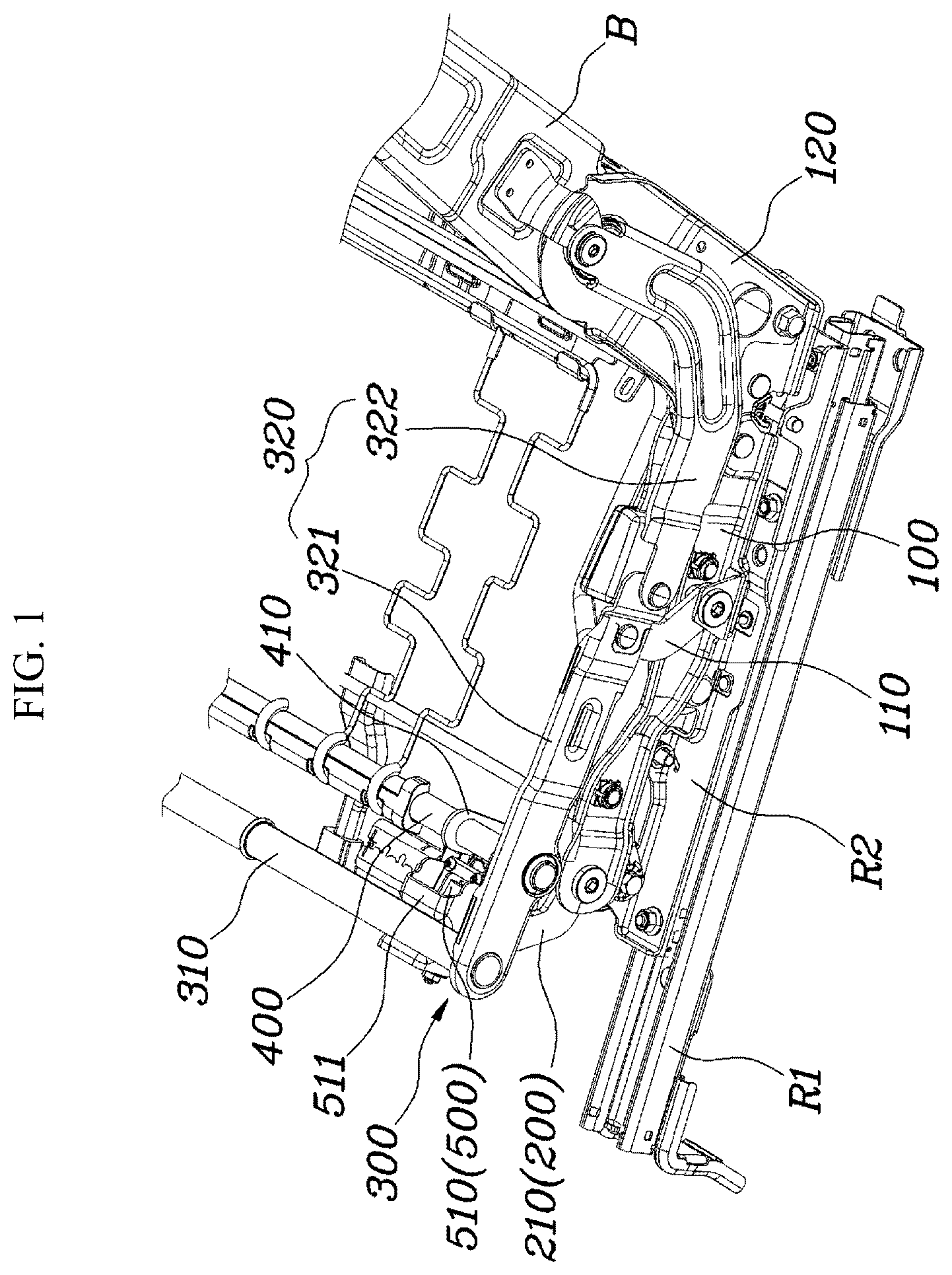 Patent US12103440 Figure 1 – Seat adjustment apparatus for mobility