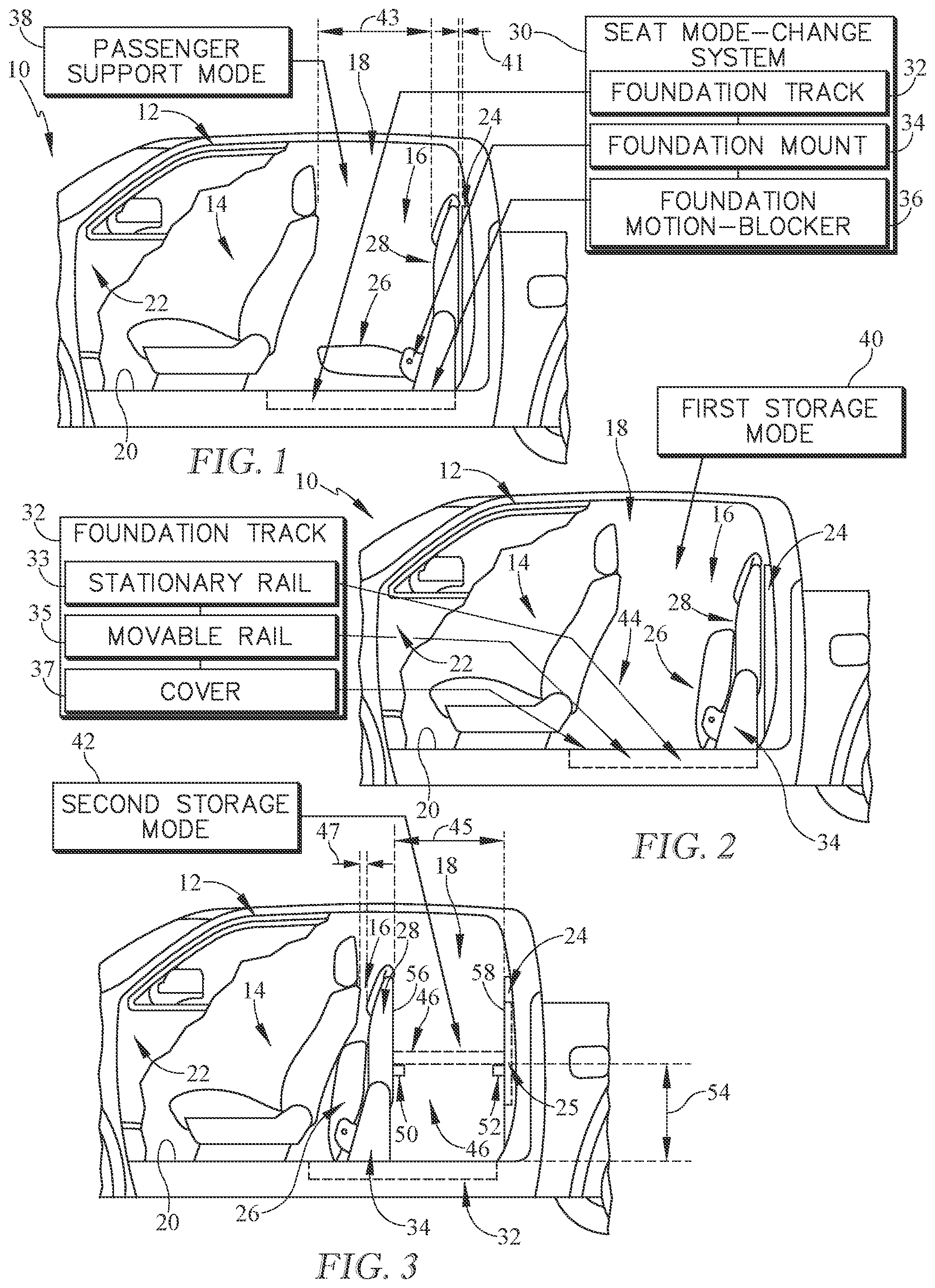 Patent US12103443 Figure 1 – Vehicle and occupant support for a vehicle