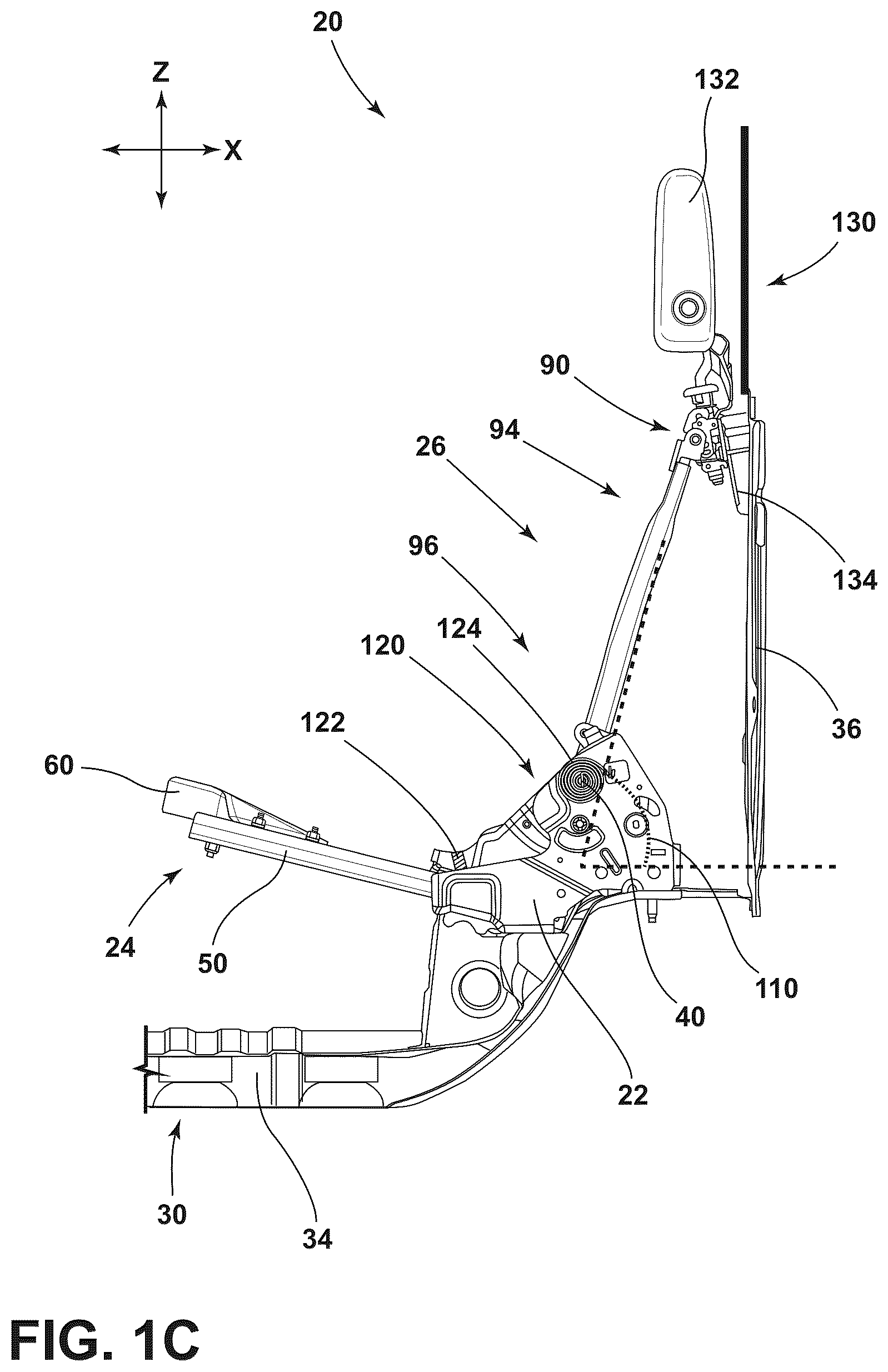 Patent US12103444 Figure 3 – Seat assembly