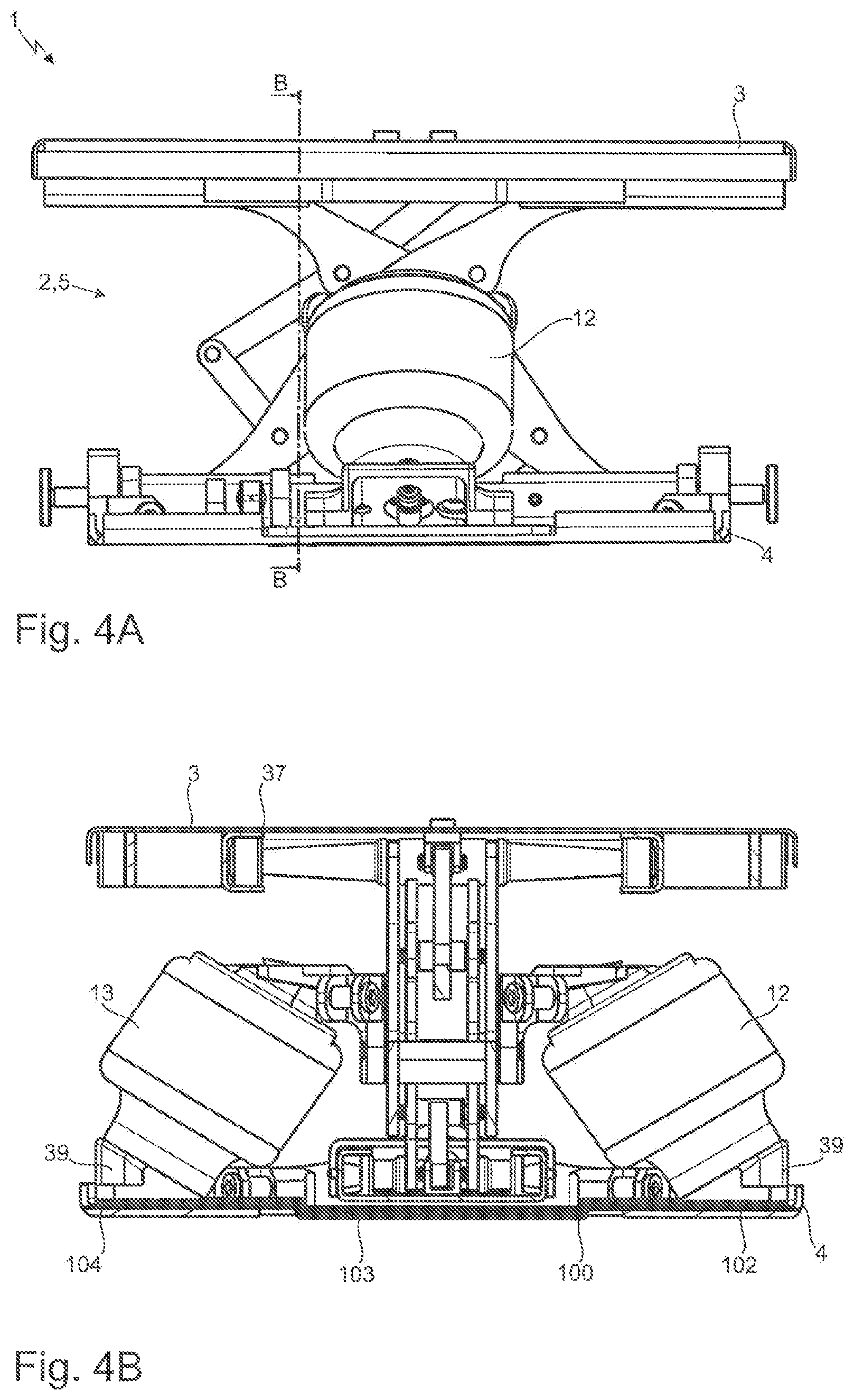 Patent US12103446 Figure 4 – Vehicle seat having a suspension unit for cushioning rolling and vertical suspension movements