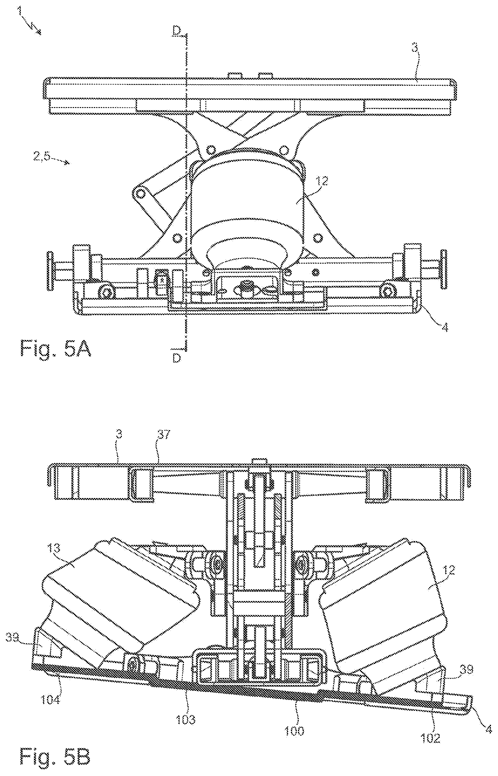 Patent US12103446 Figure 5 – Vehicle seat having a suspension unit for cushioning rolling and vertical suspension movements