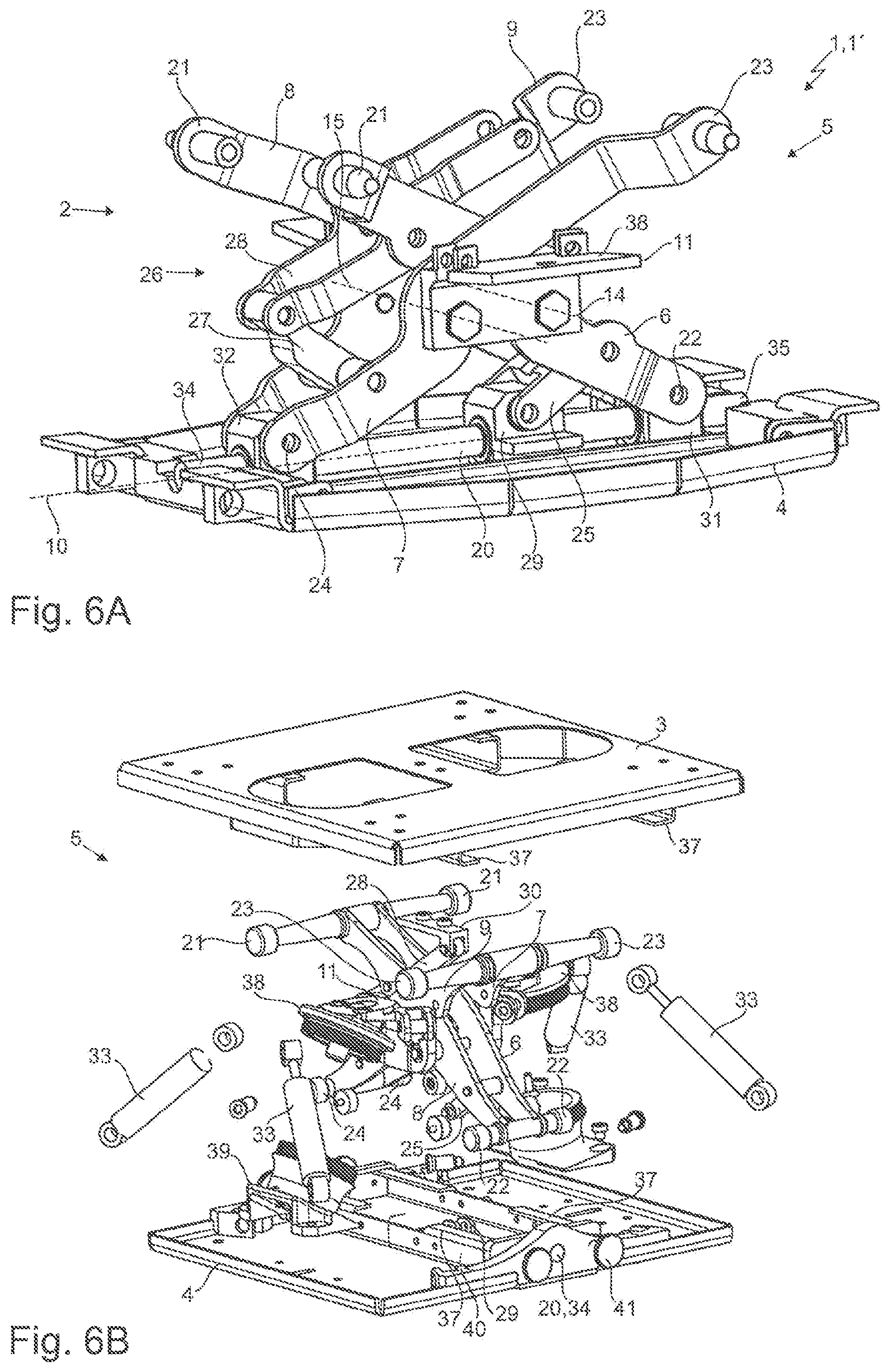 Patent US12103446 Figure 6 – Vehicle seat having a suspension unit for cushioning rolling and vertical suspension movements