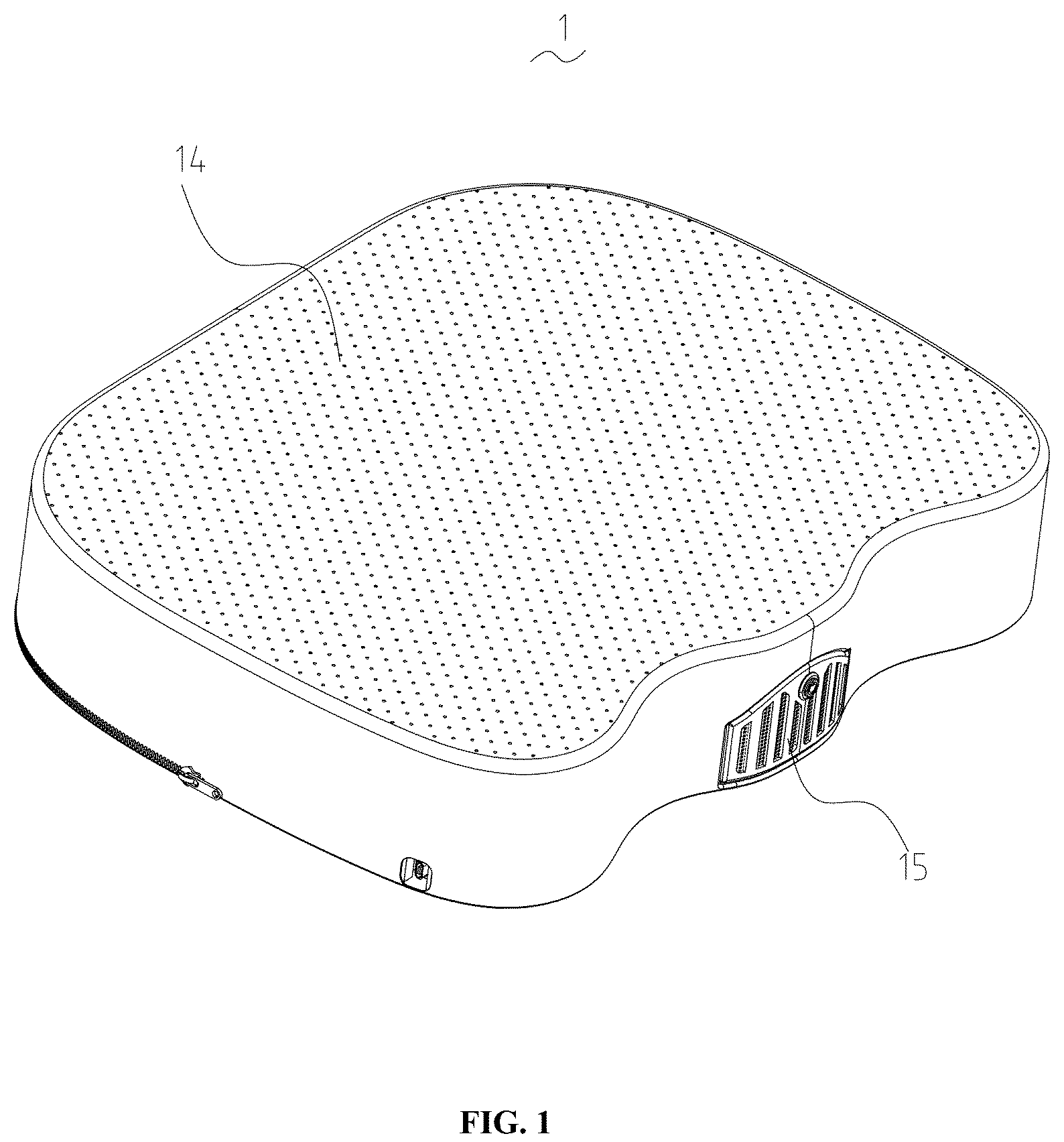 Patent US12103447 Figure 1 – Vehicle-mounted air circulation cushion