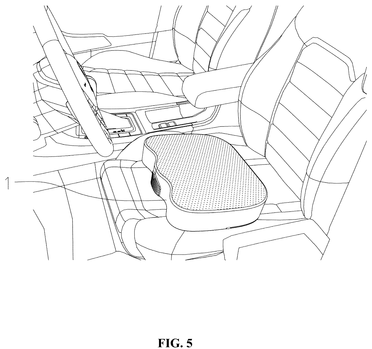 Patent US12103447 Figure 5 – Vehicle-mounted air circulation cushion