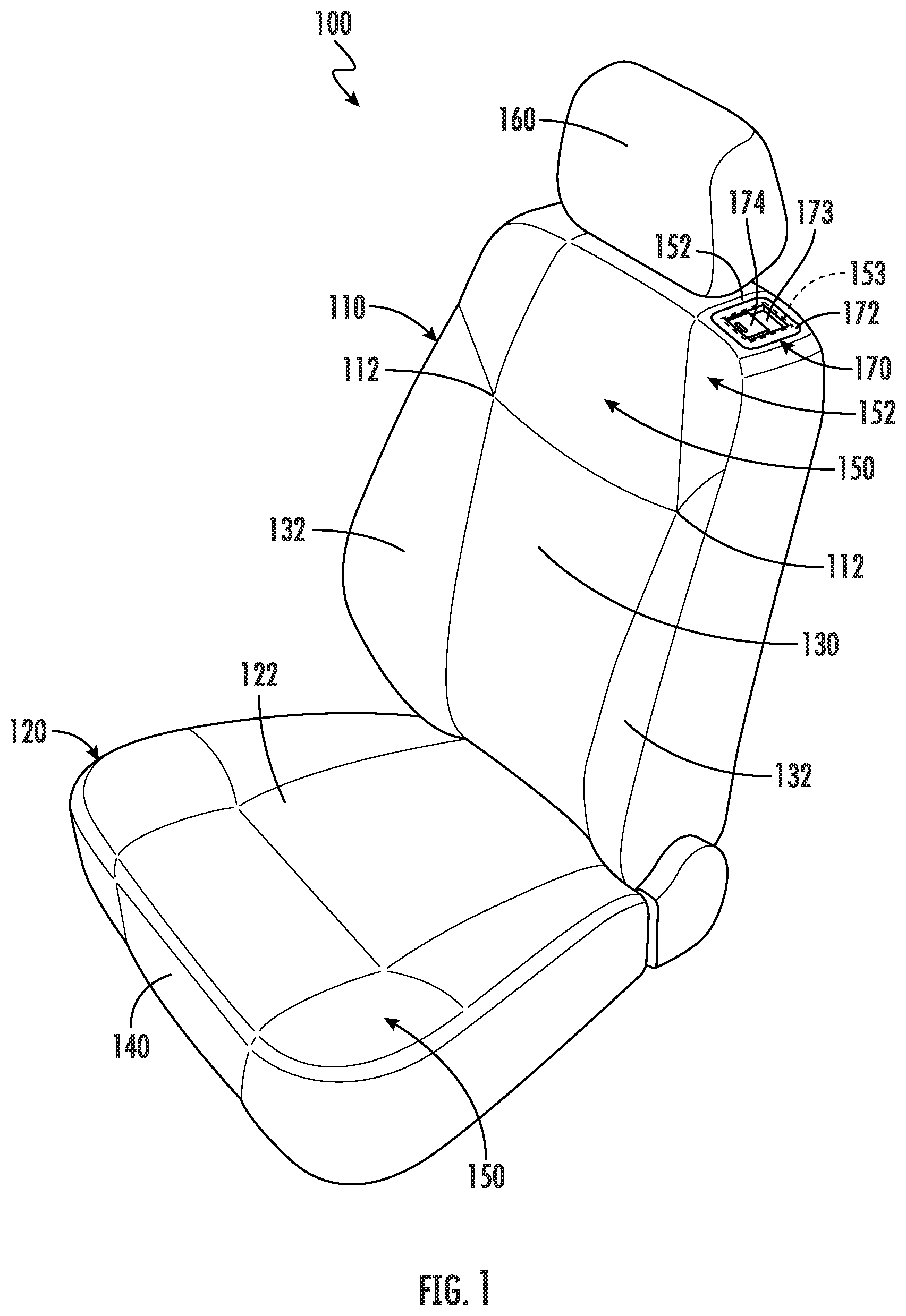 Patent US12103448 Figure 1 – Trim retention member