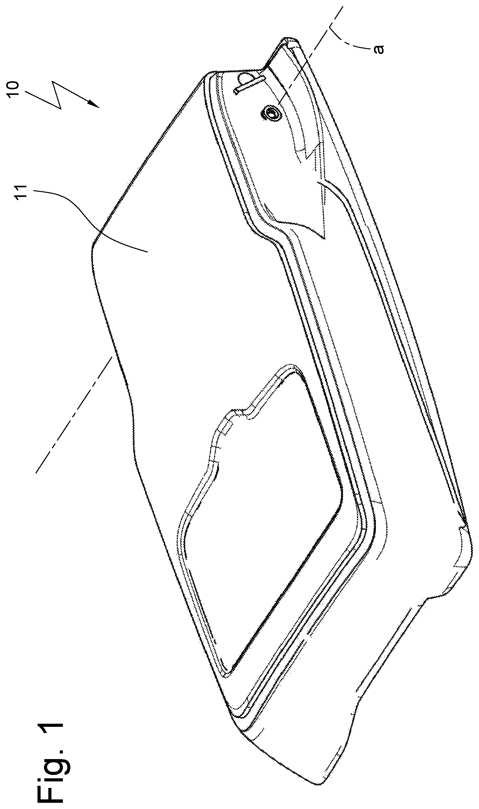 Patent US12103450 Figure 1 – Method to produce a connection for an equipment part of a vehicle