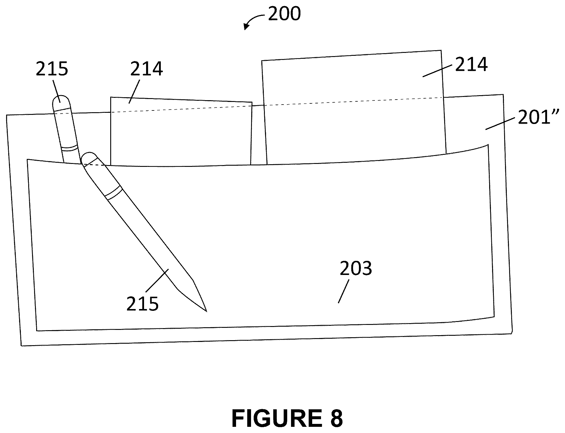 Patent US12103452 Figure 8 – Multi-purpose organizing tray