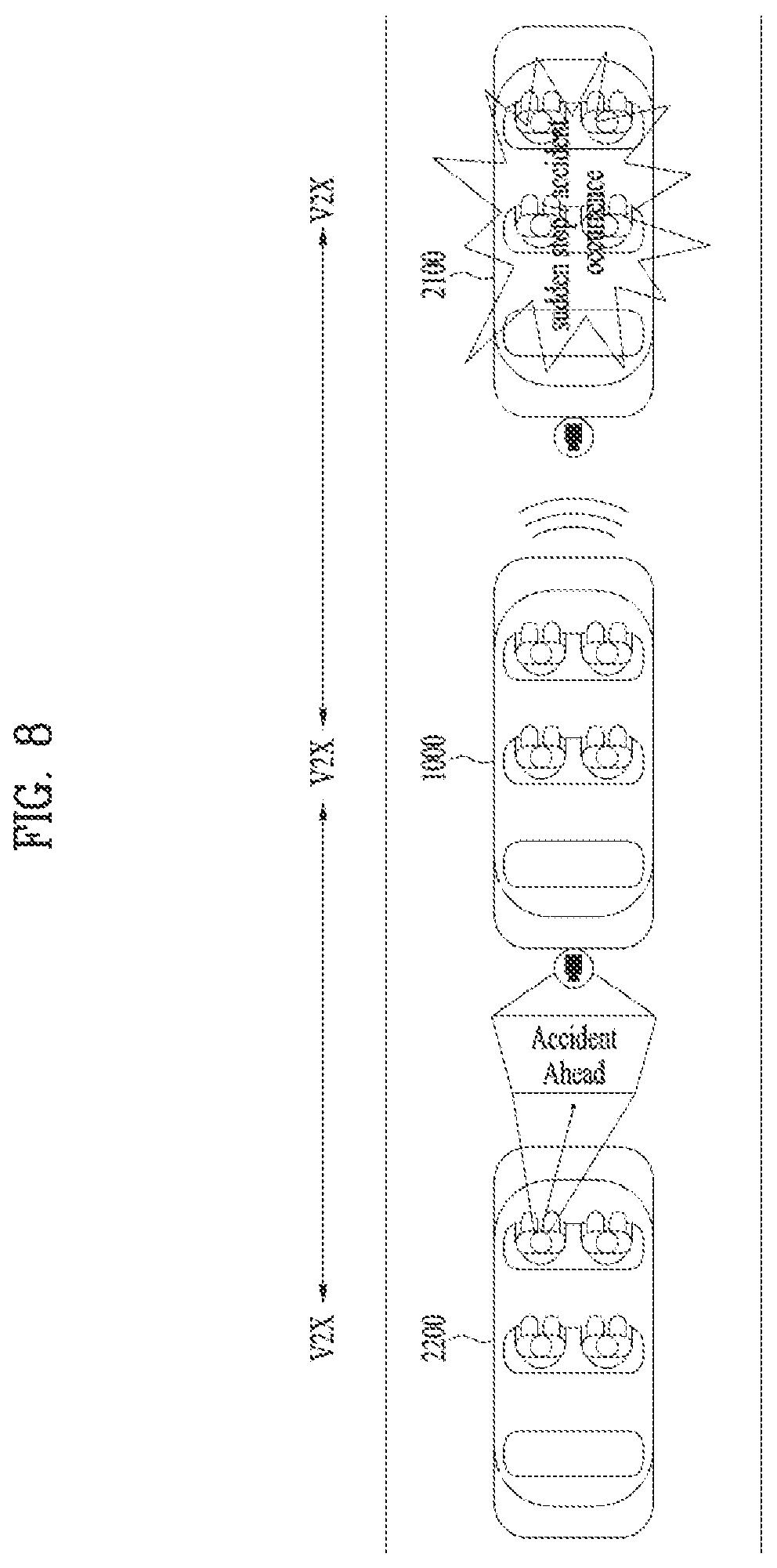 Patent US12103459 Figure 8 – Method and system for displaying external communication message