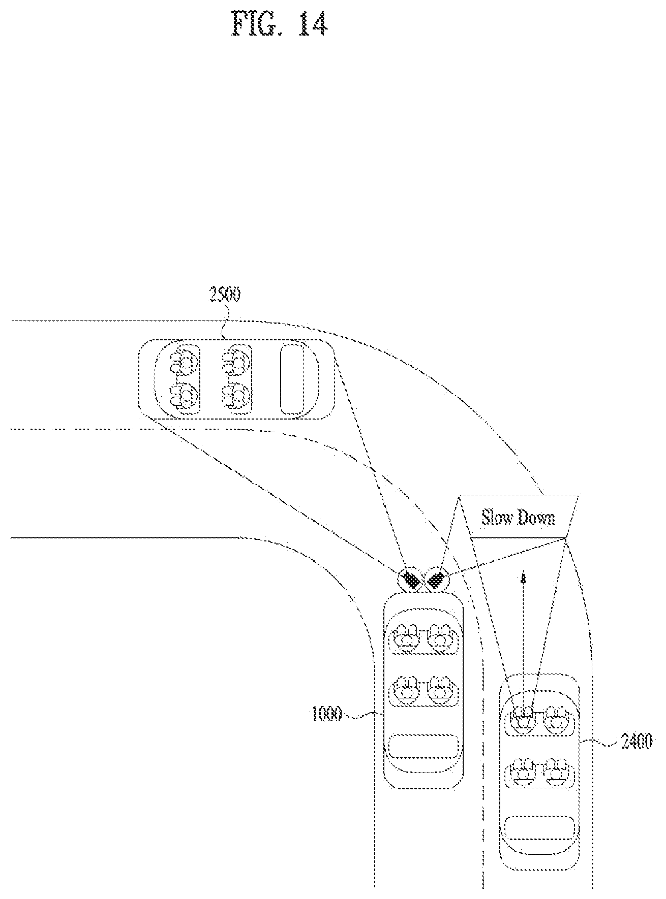 Patent US12103459 Figure 14 – Method and system for displaying external communication message