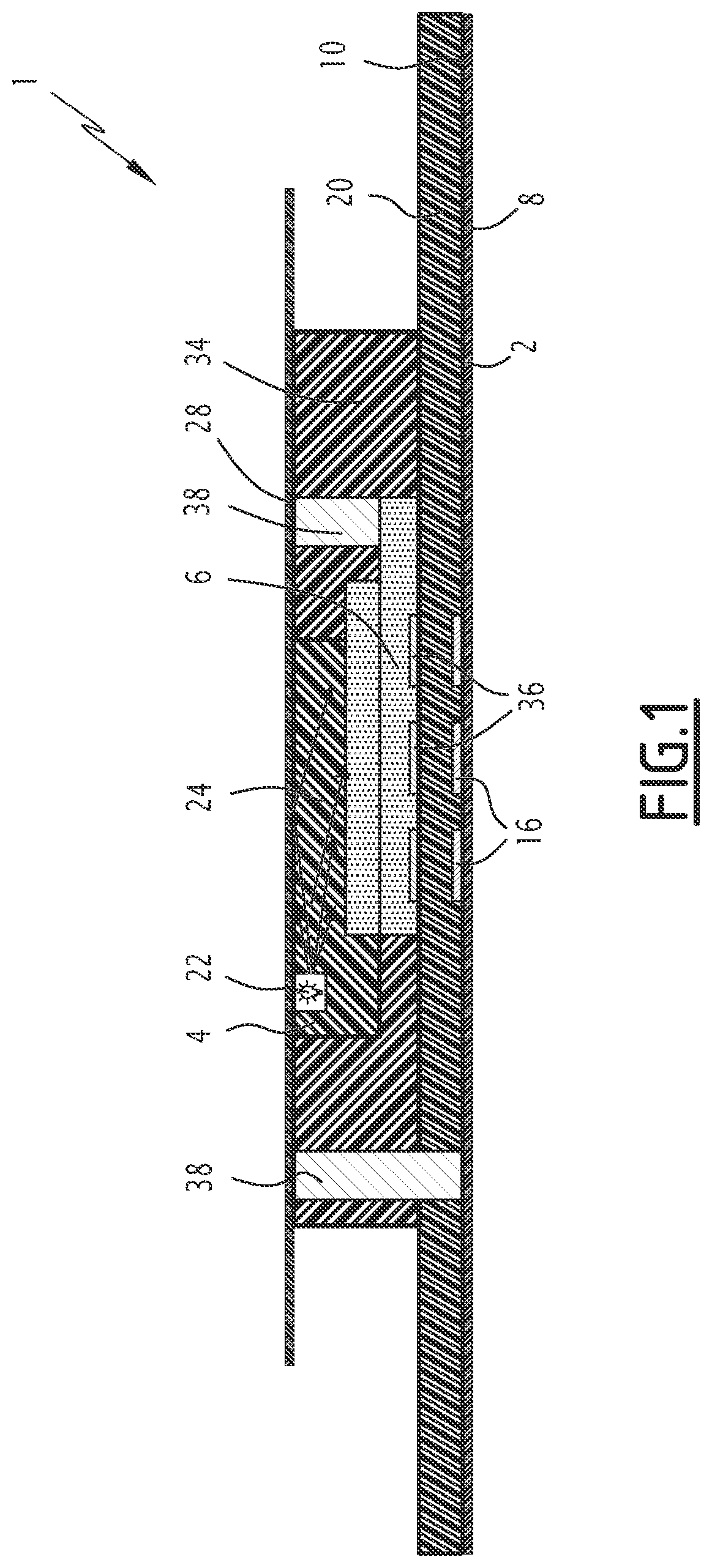 Patent US12103461 — Trim element comprising commutable backlit areas — Figure 1