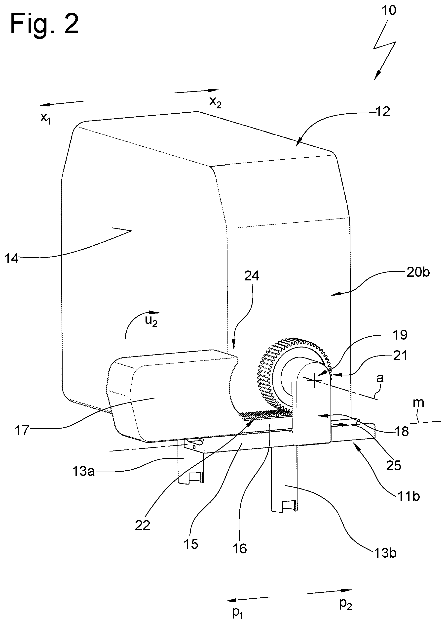 Patent US12103464 Figure 2 – Equipment component for a vehicle