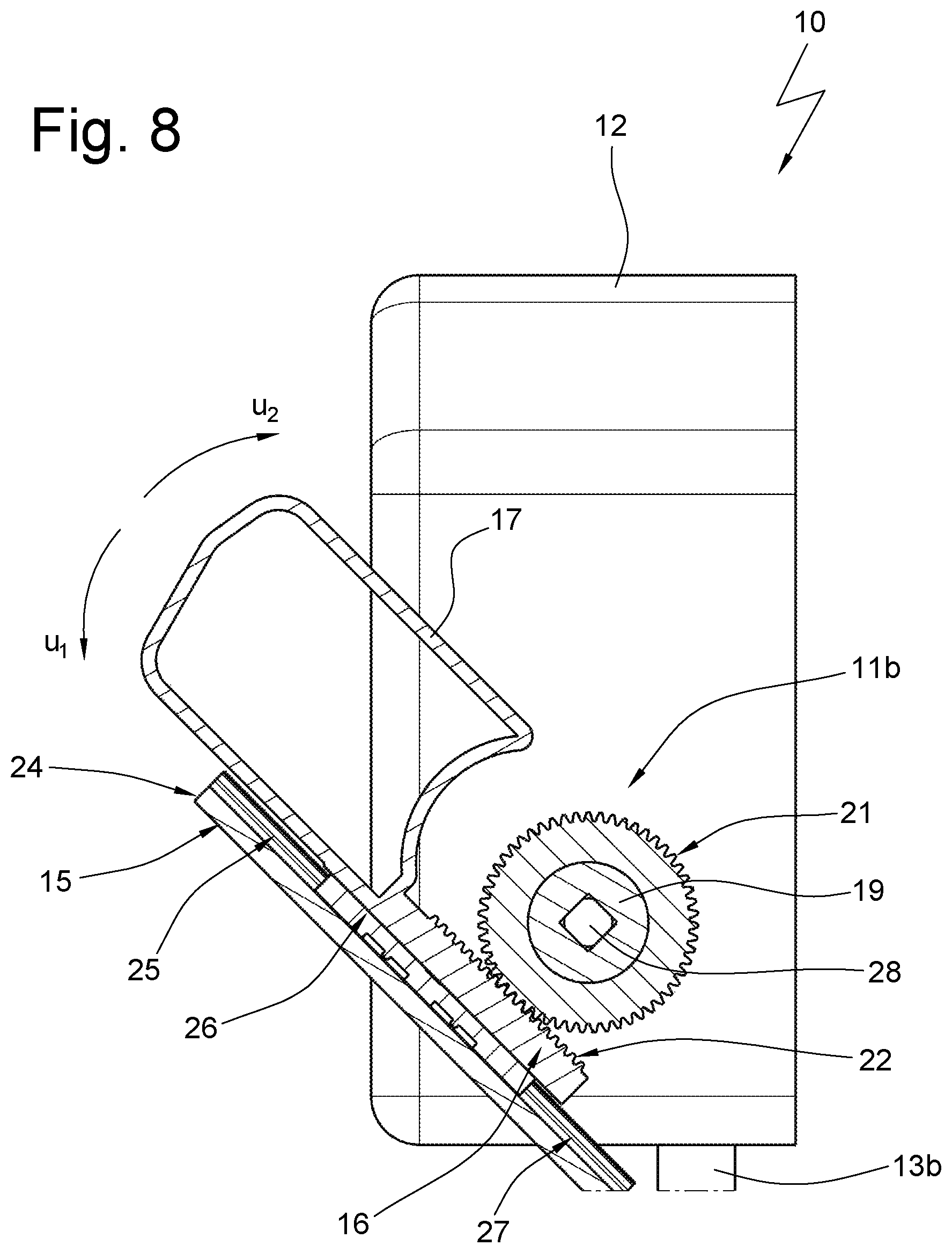 Patent US12103464 Figure 8 – Equipment component for a vehicle