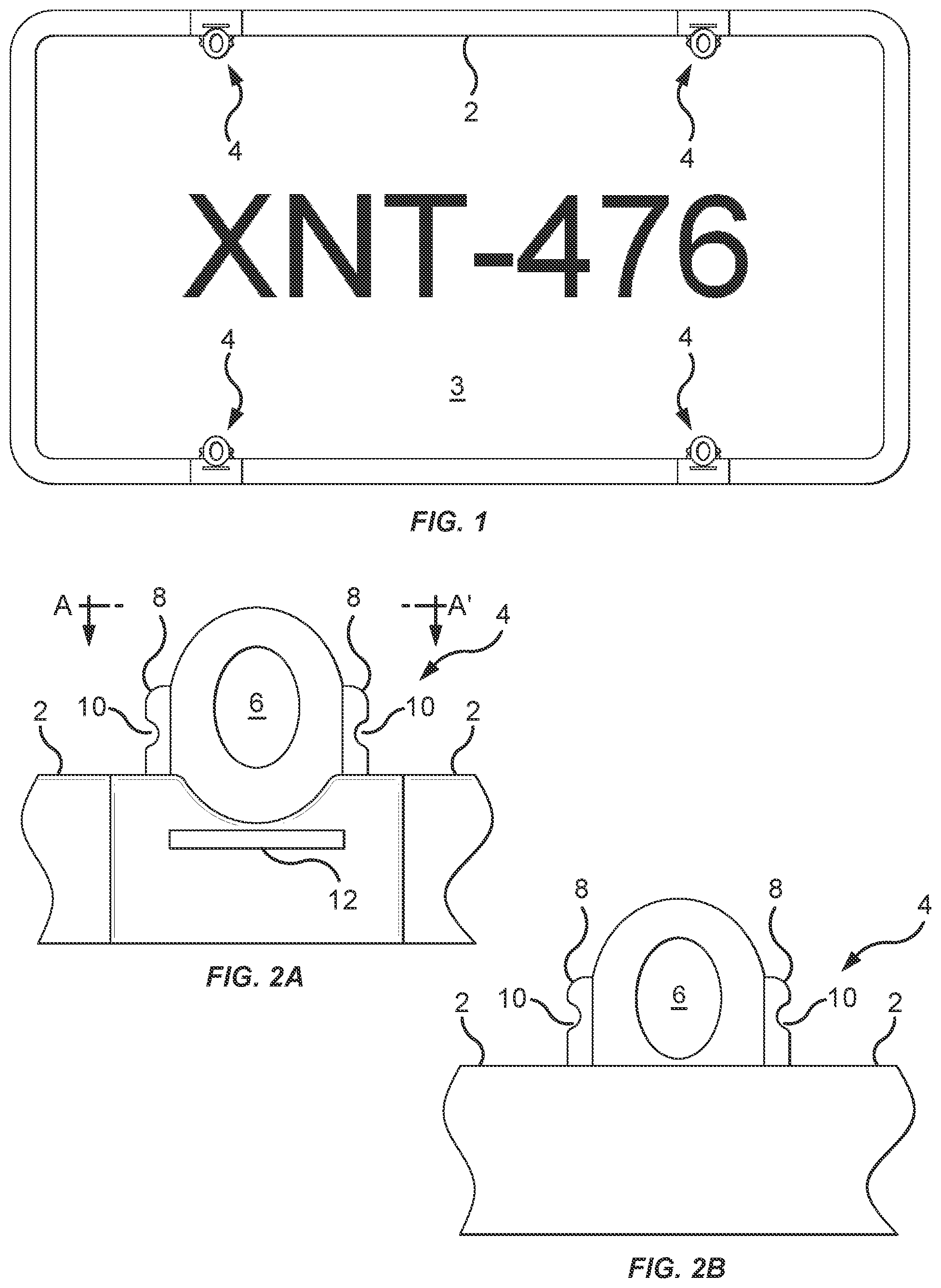 Patent US12103472 — License plate cover clip — Figure 1