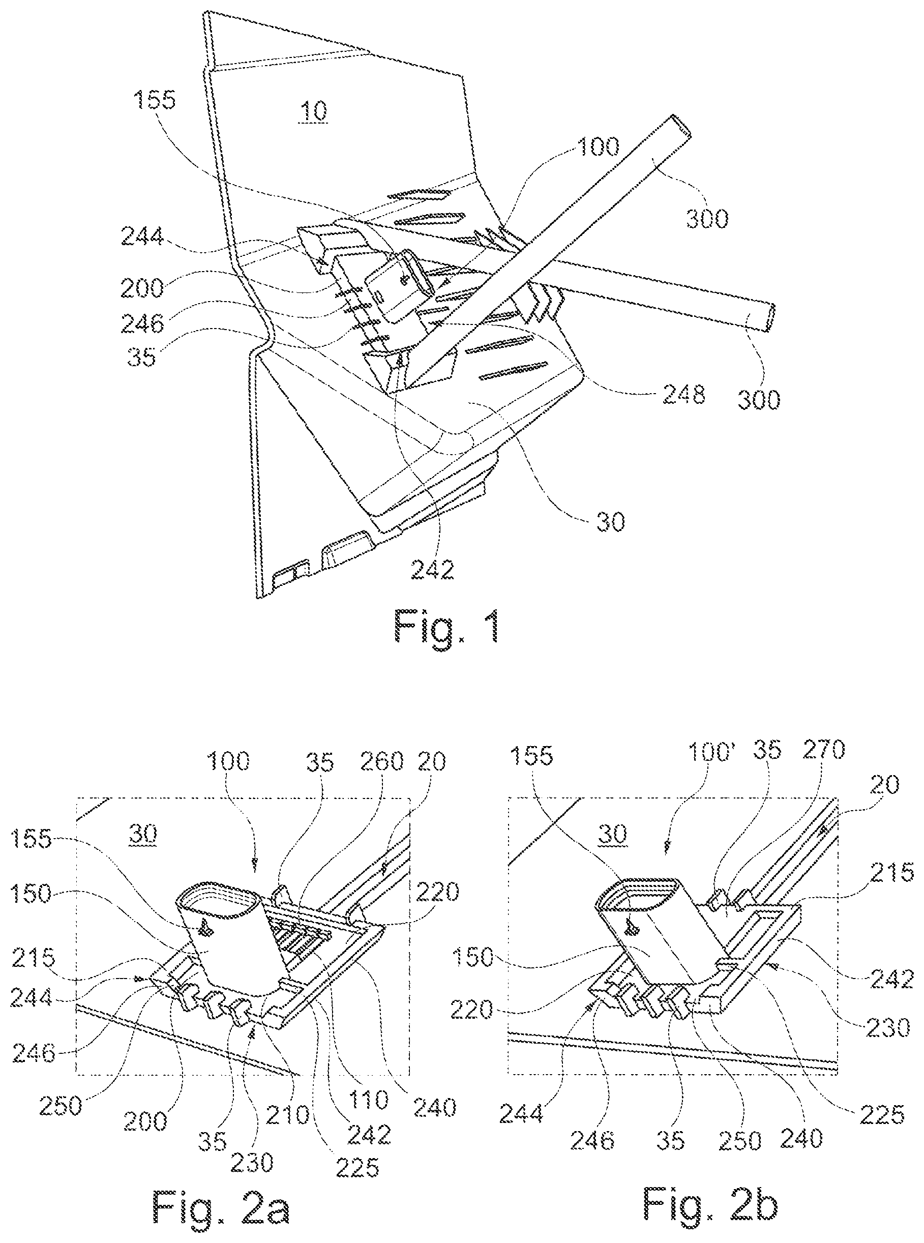 Patent US12103473 Figure 1 – Vehicle interior trim part with an integrated electrical or optical device