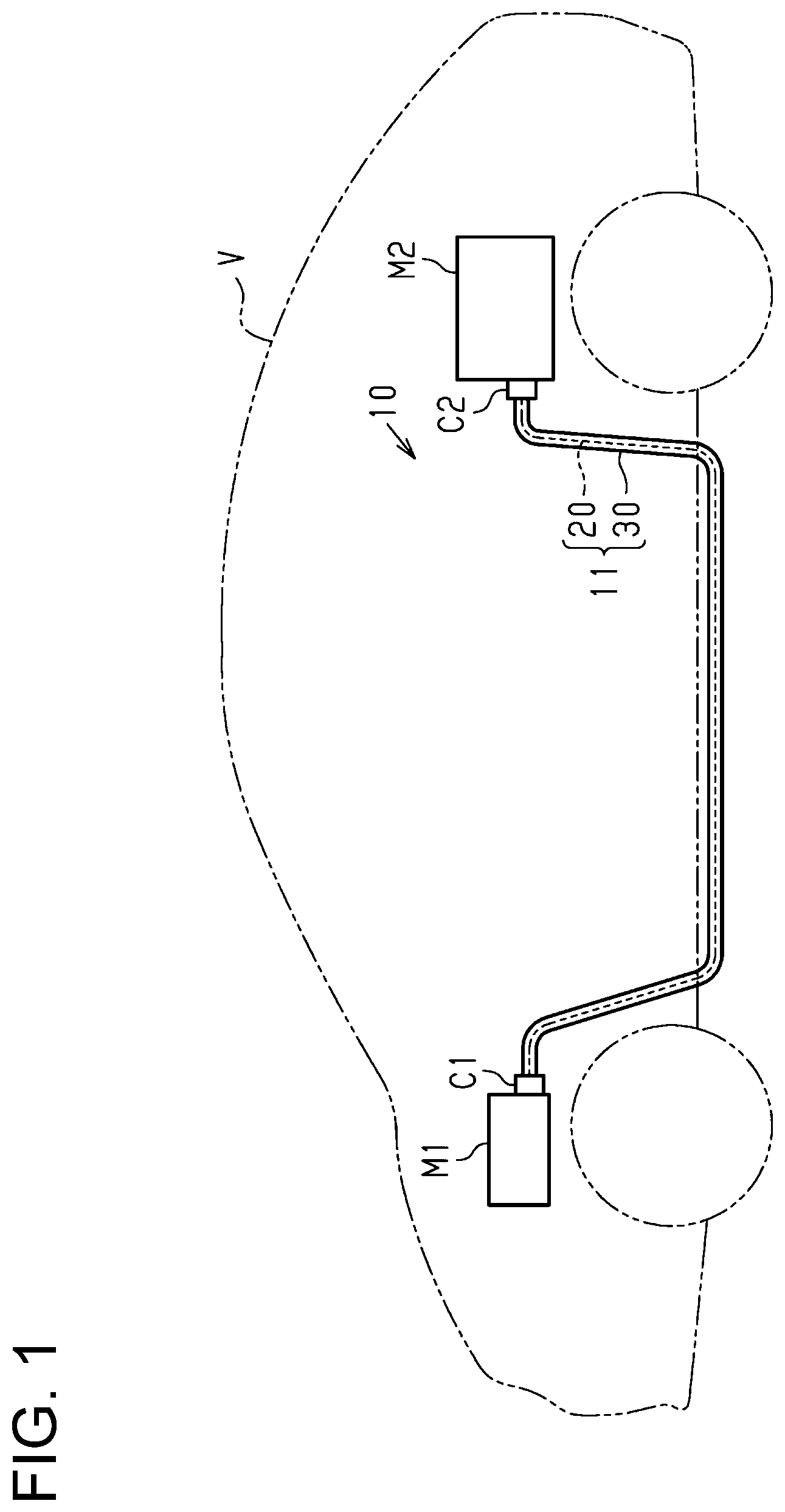 Patent US12103476 — Wire harness — Figure 1