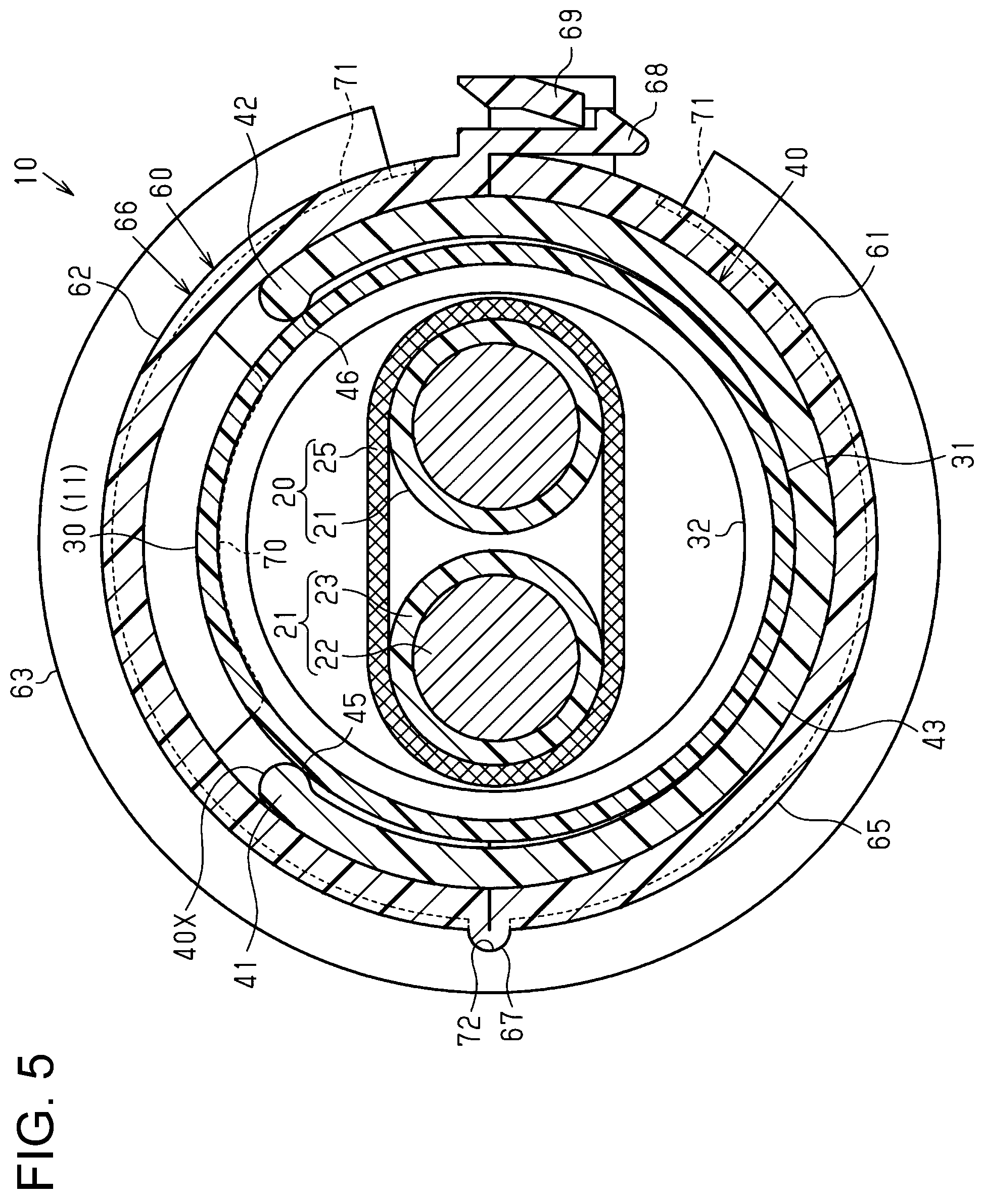 Patent US12103476 Figure 5 – Wire harness