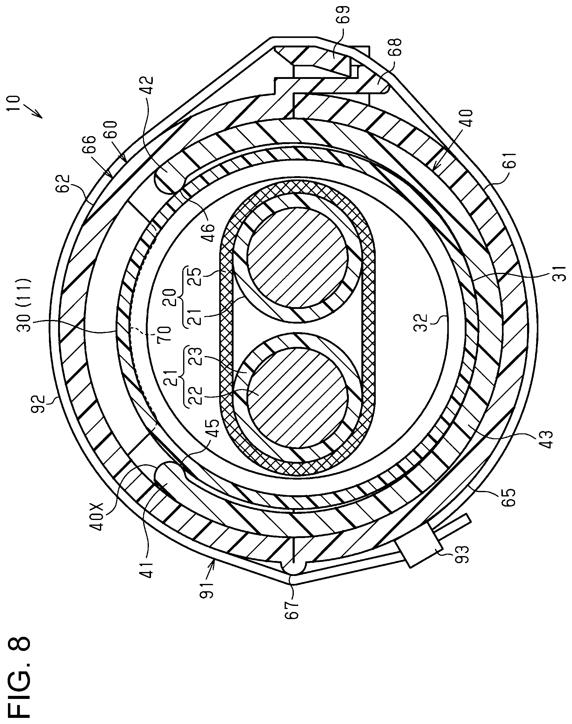 Patent US12103476 Figure 8 – Wire harness