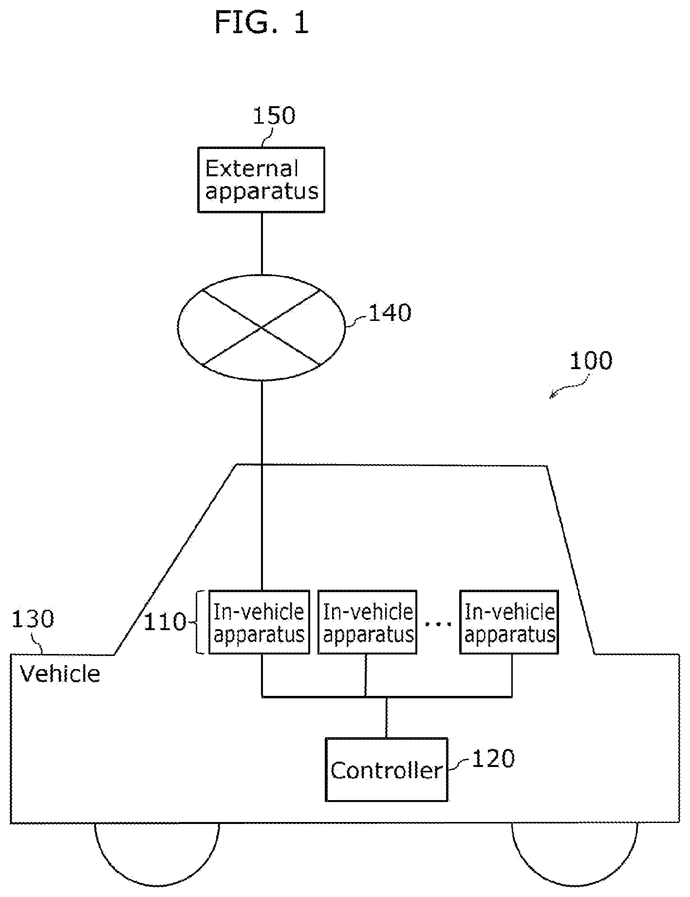 Patent US12103478 — Vehicle system and information processing method — Figure 1