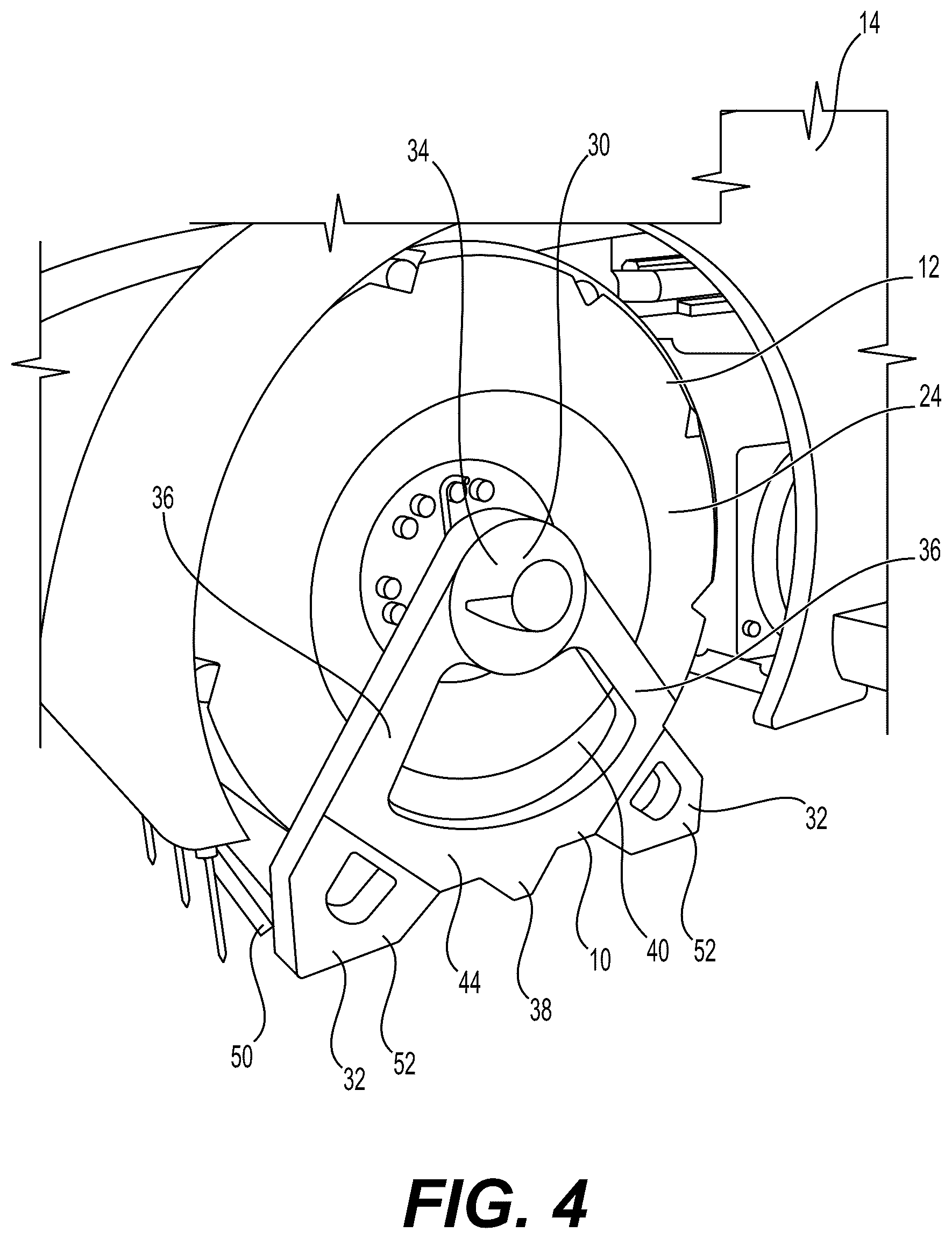 Patent US12103480 Figure 4 – Omni-wheel cable pusher