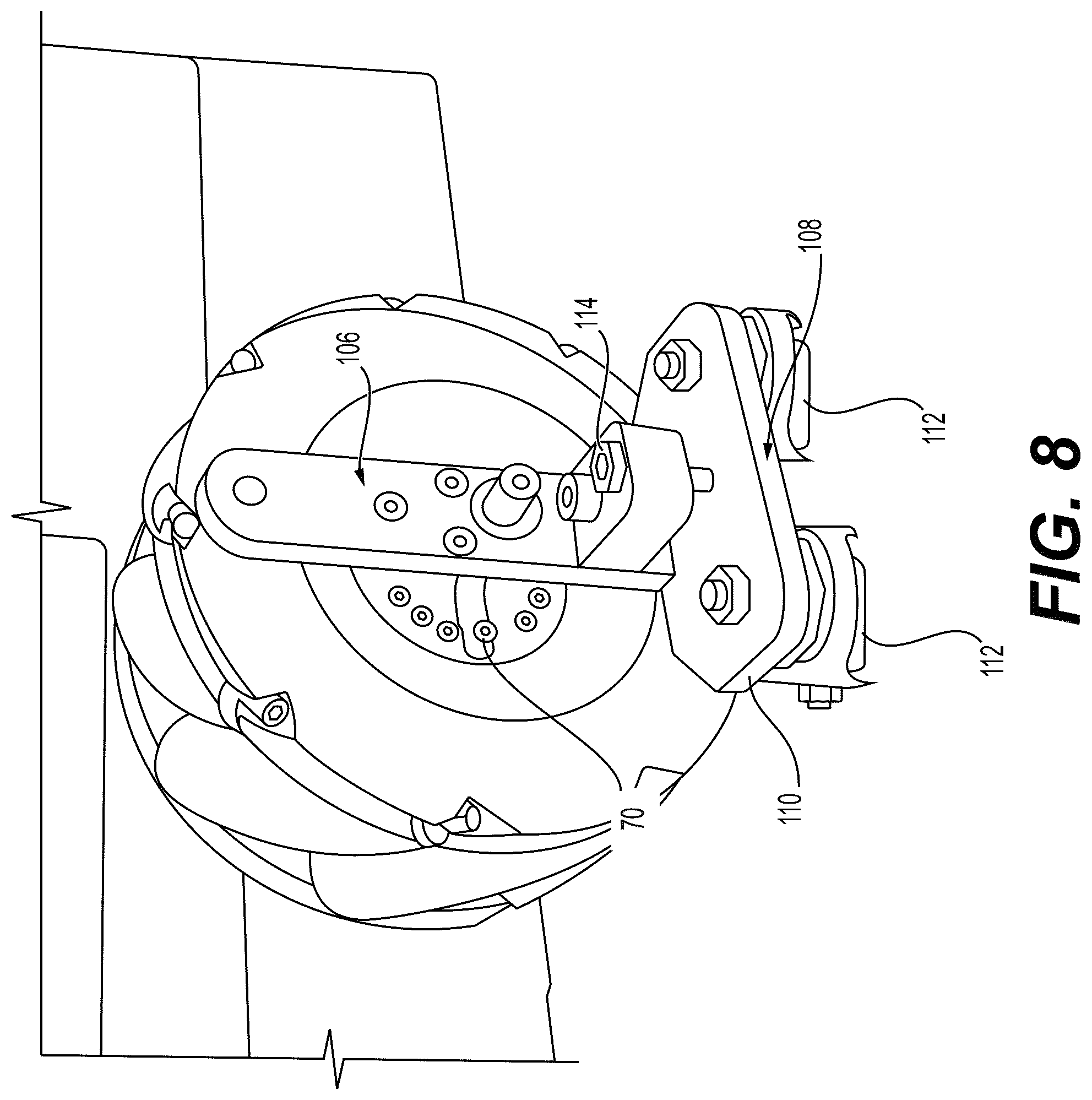 Patent US12103480 Figure 8 – Omni-wheel cable pusher