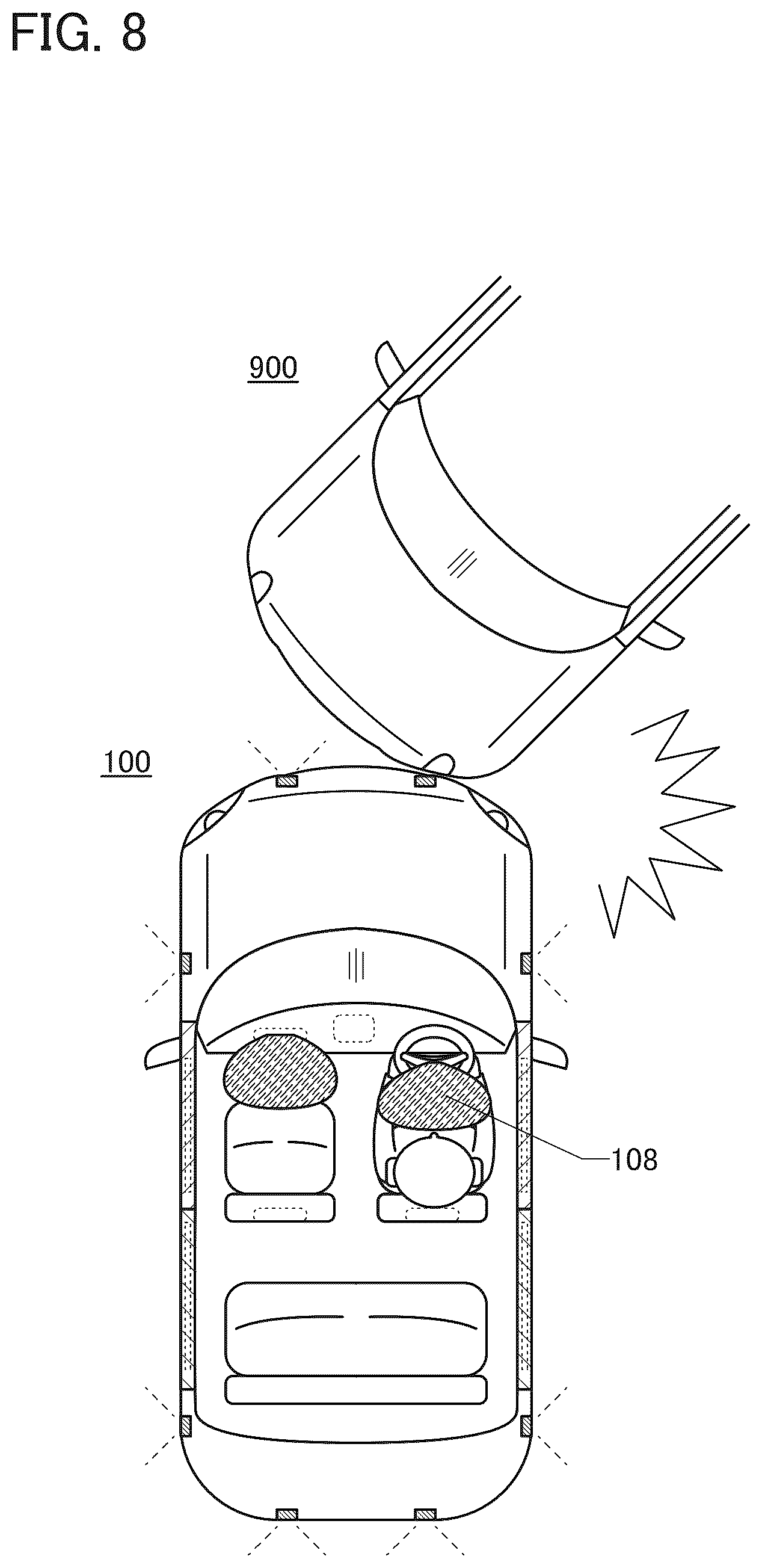 Patent US12103481 Figure 8 – Occupant protection device