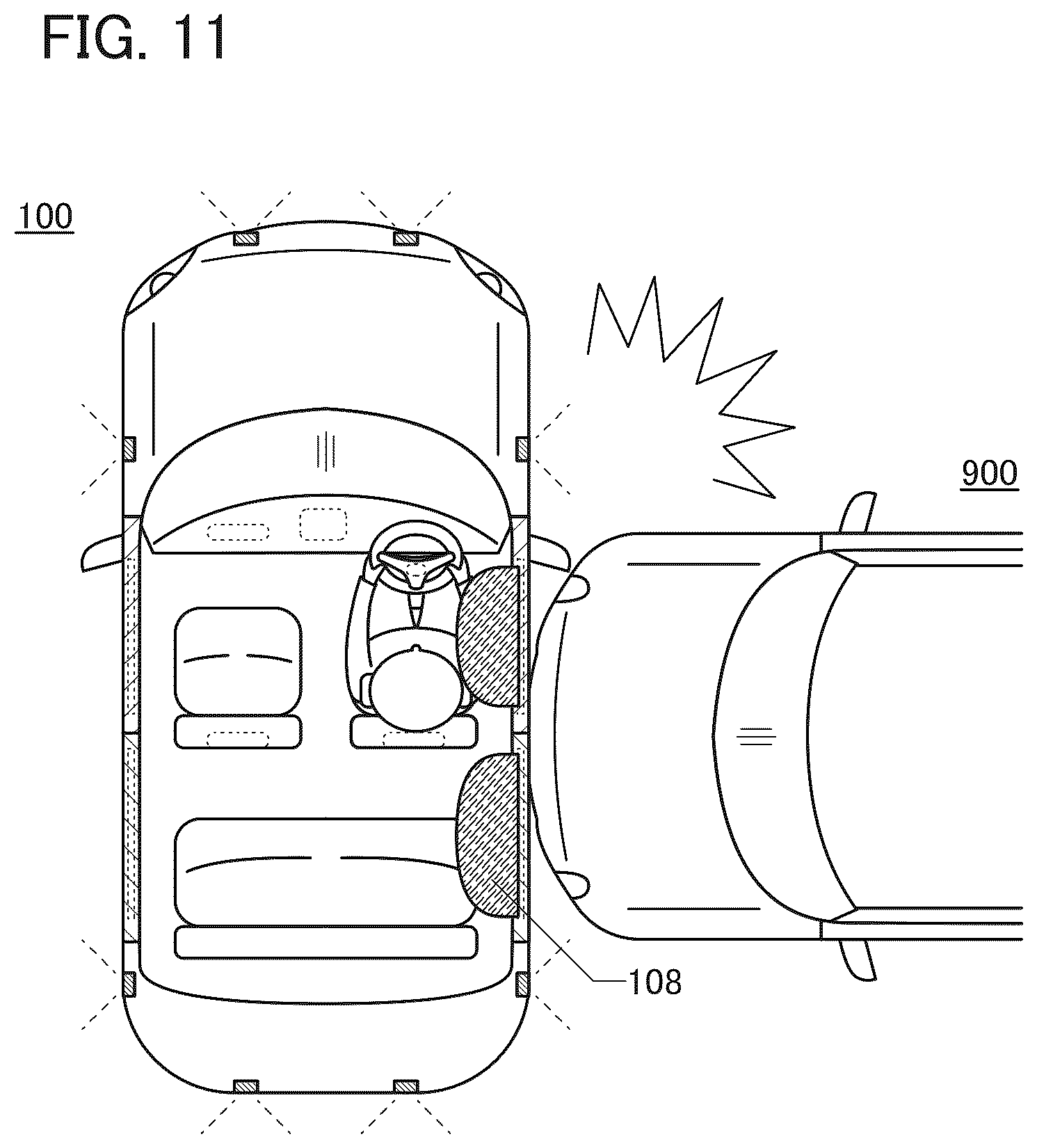 Patent US12103481 Figure 11 – Occupant protection device