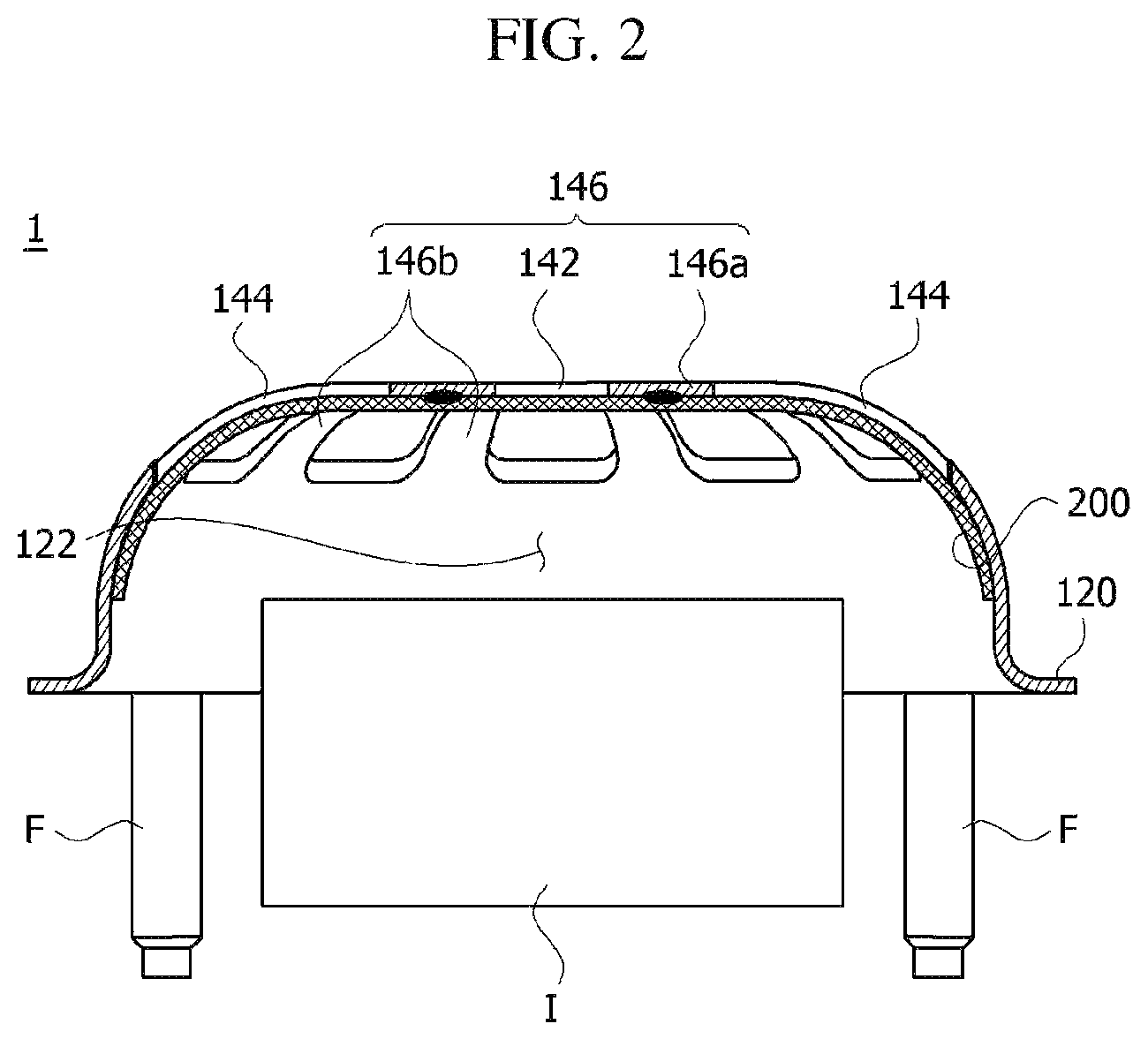 Patent US12103484 Figure 2 – Airbag retainer and airbag retainer assembly including same