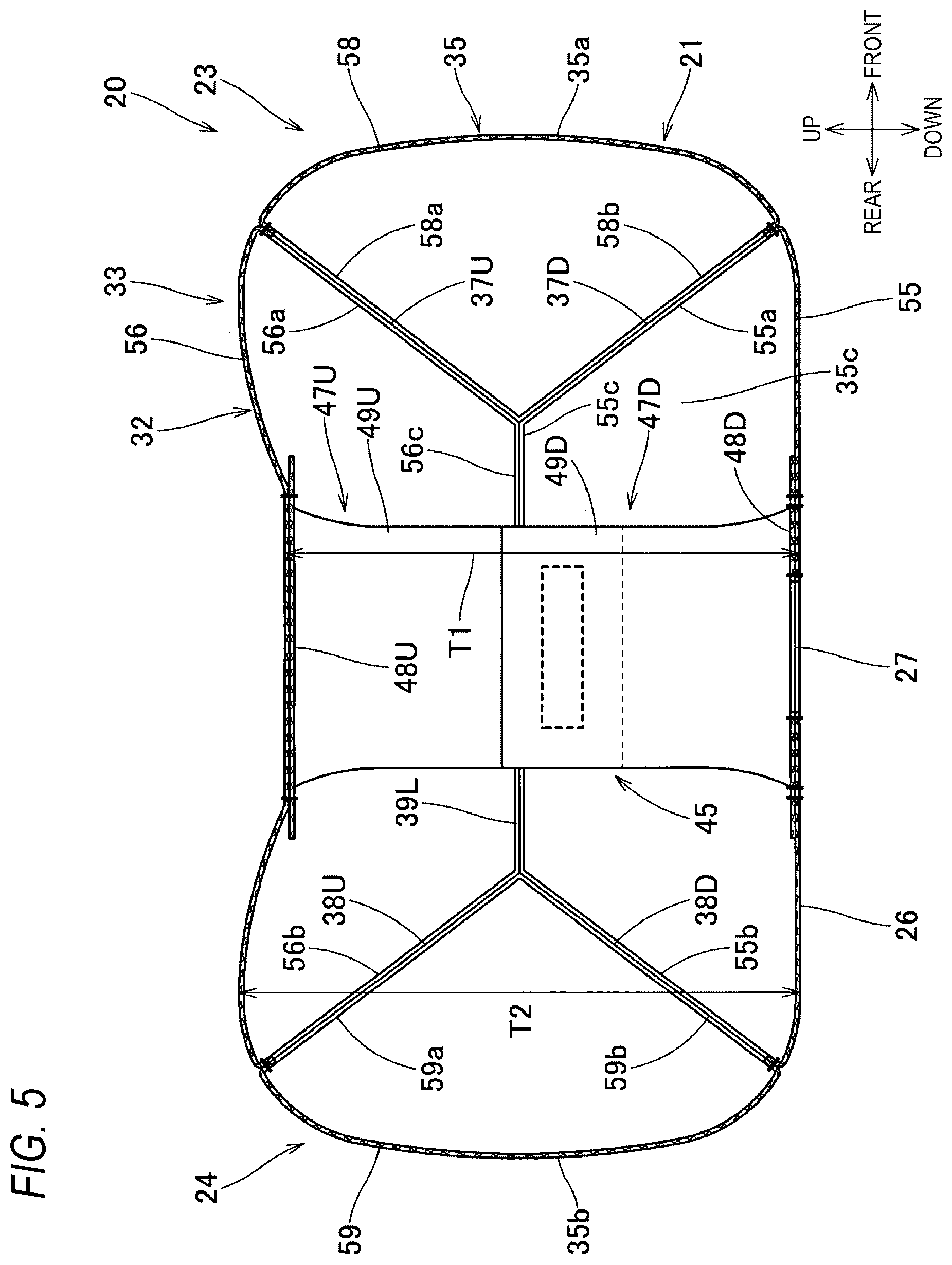 Patent US12103485 Figure 5 – Airbag