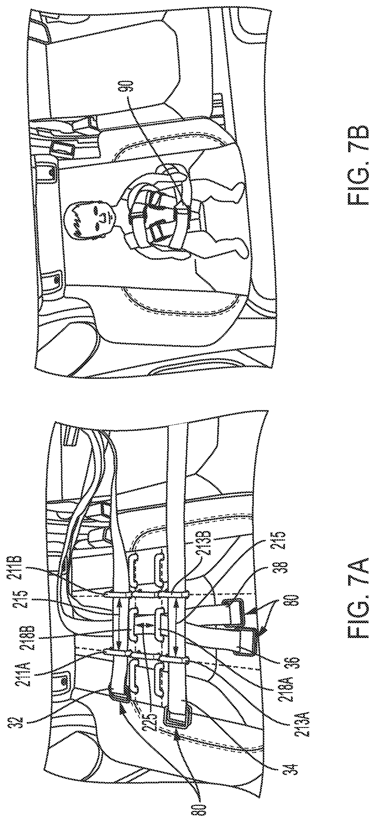 Patent US12103489 Figure 8 – Universal vehicle passenger restraint system