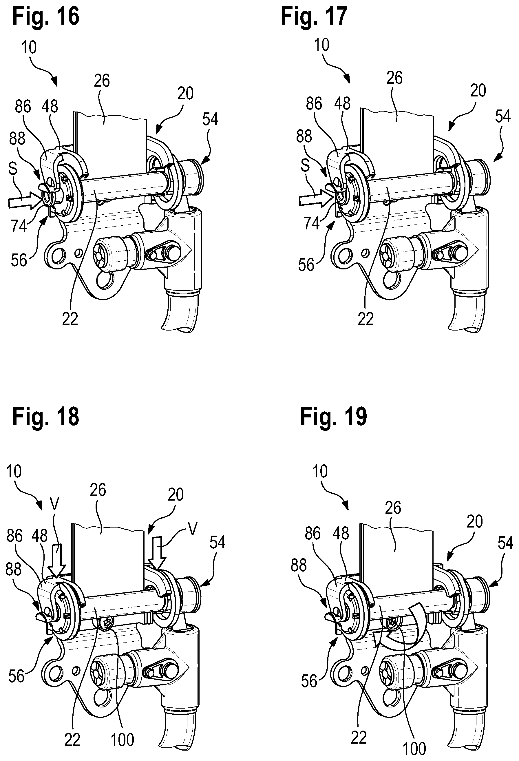 Patent US12103491 Figure 8 – Belt shaft housing, belt shaft, belt tensioner, and method for installing a belt tensioner