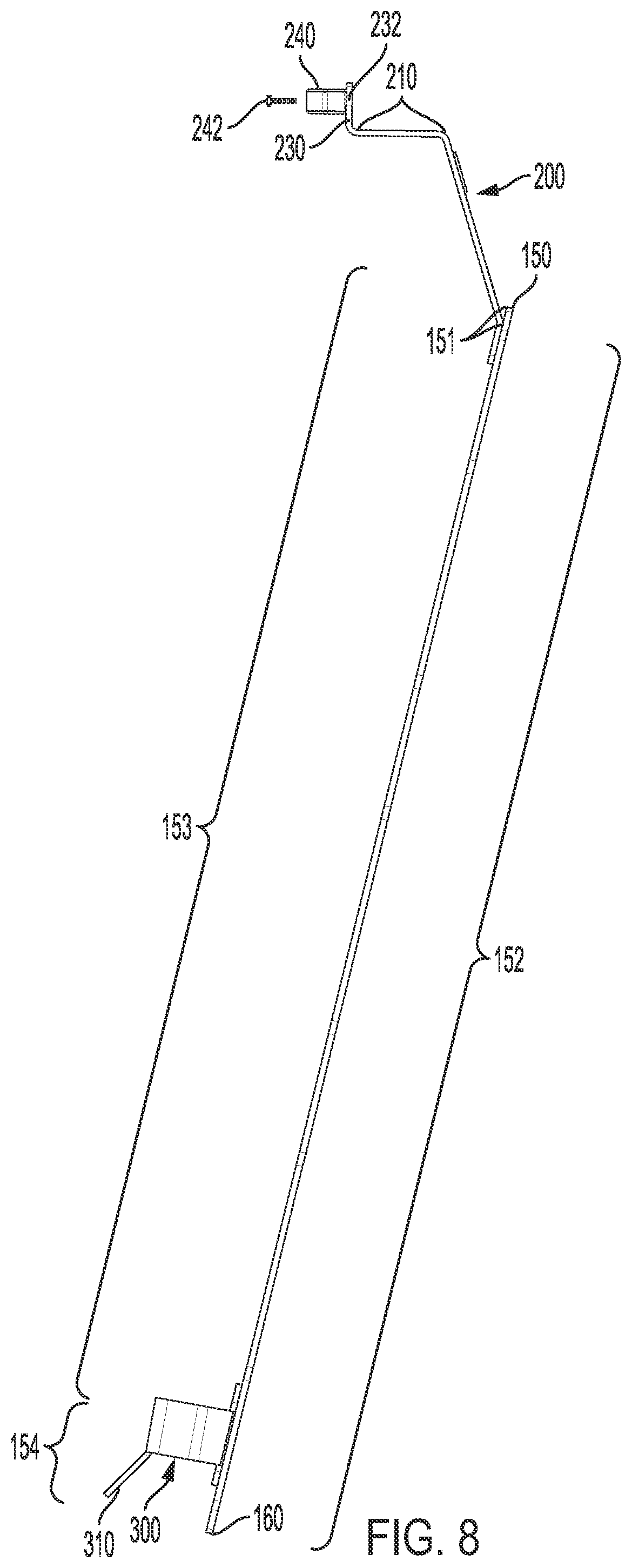 Patent US12103497 Figure 8 – System for attaching a storage panel to a vehicle seat