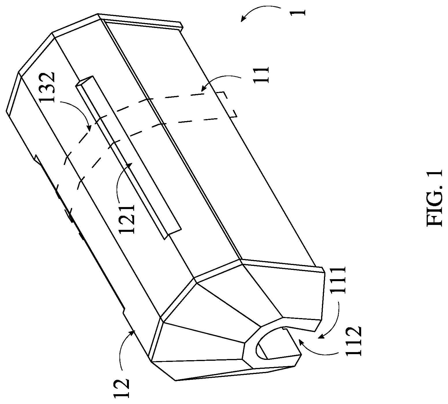Patent US12103499 Figure 1 – All-terrain vehicle (ATV) compartment for wallet, cell phone, keys, money clip