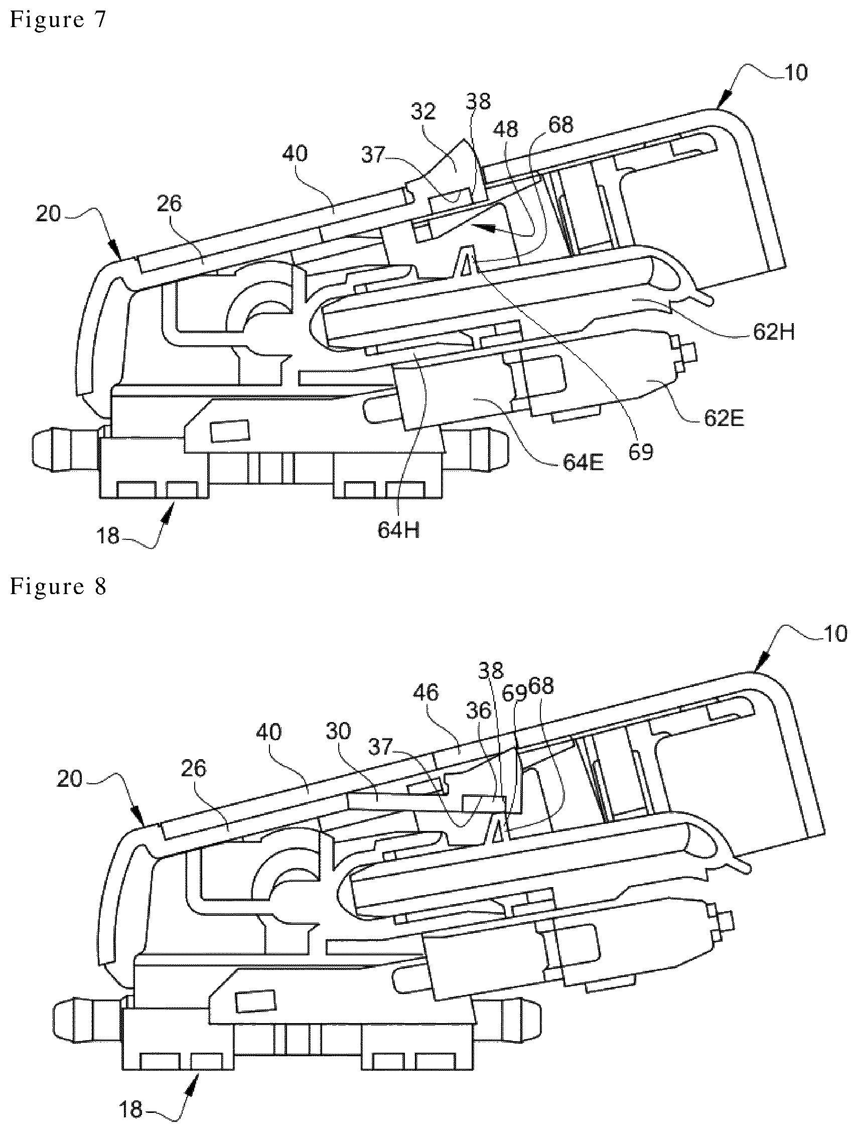 Patent US12103500 Figure 4 – Wiper blade having secure means for locking to a drive arm, and wiper assembly having such a wiper blade