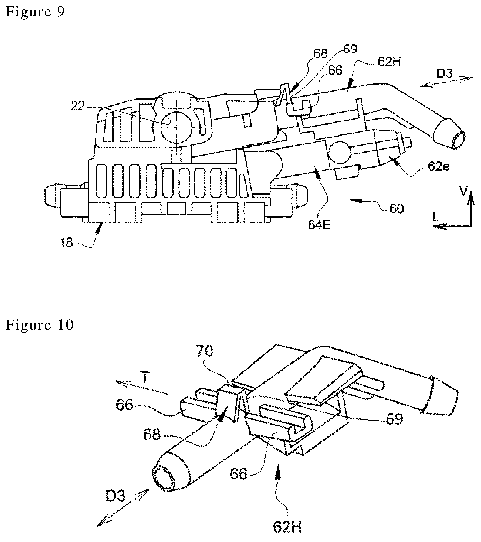 Patent US12103500 Figure 5 – Wiper blade having secure means for locking to a drive arm, and wiper assembly having such a wiper blade