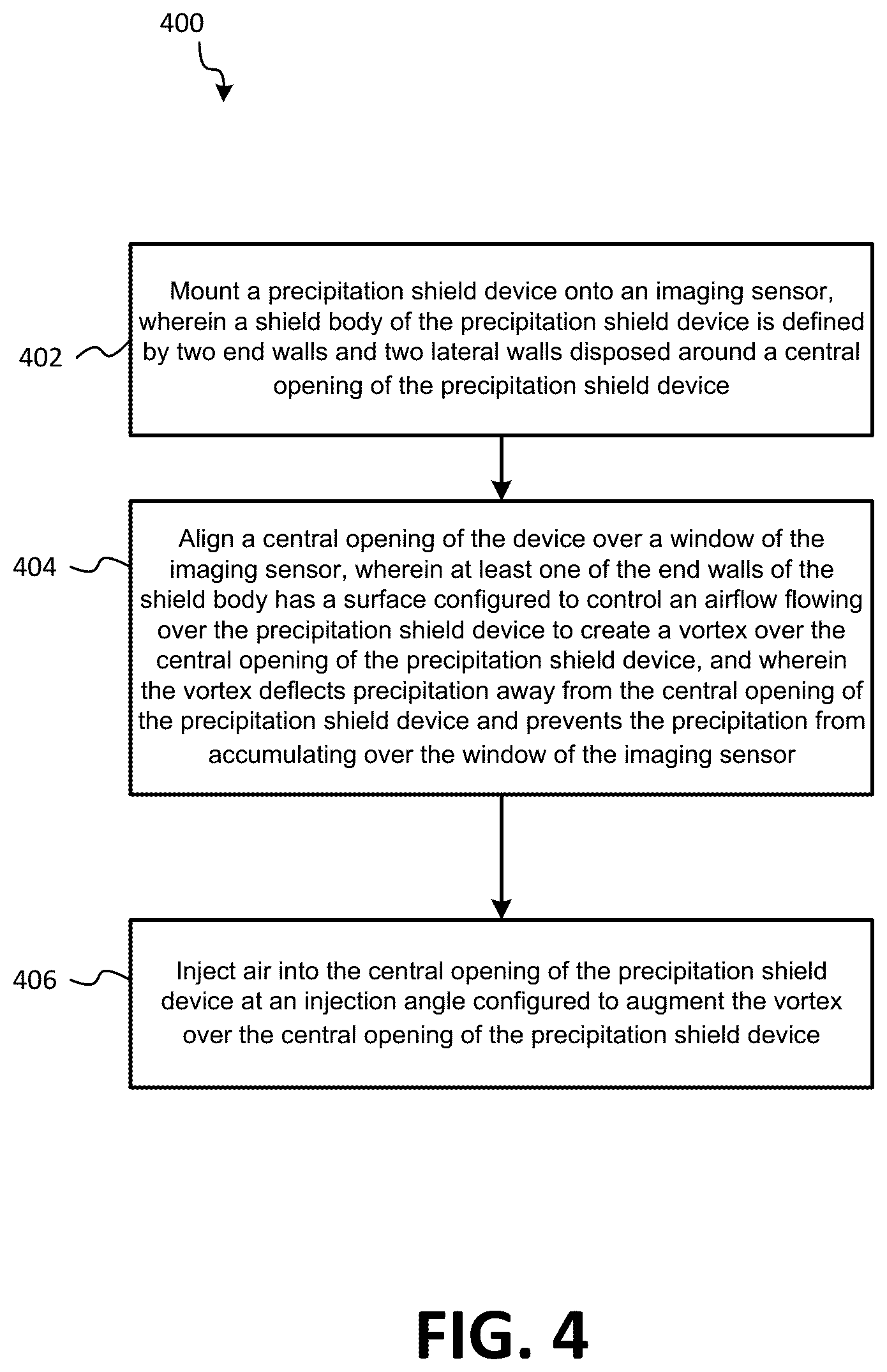 Patent US12103501 Figure 8 – System and method for vehicle sensor precipitation and debris deflection