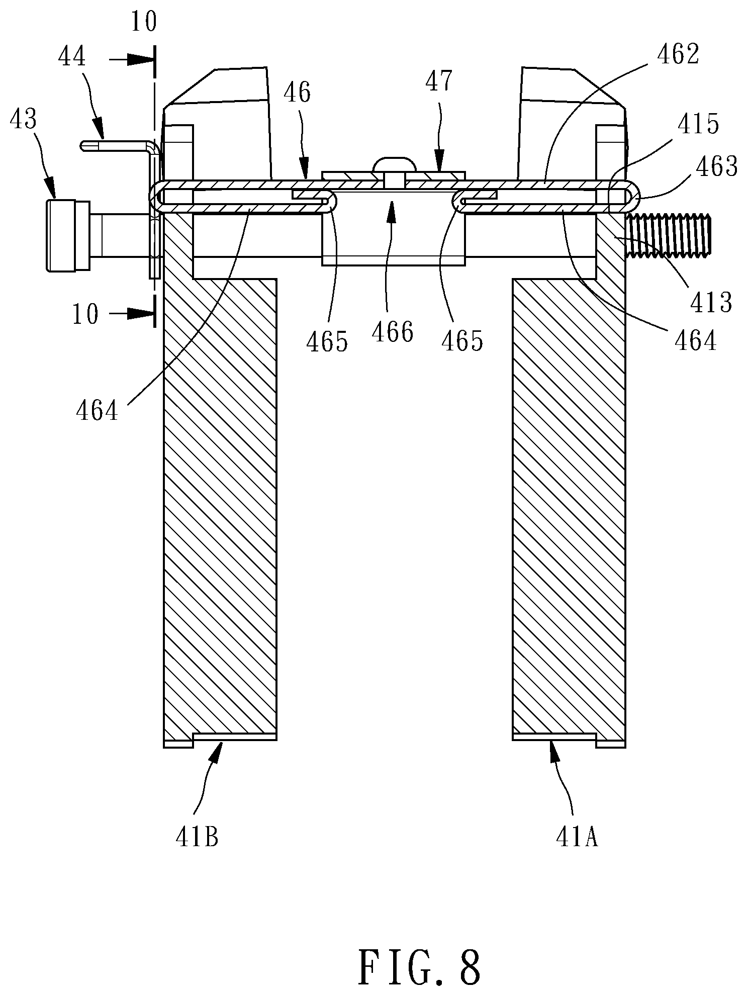 Patent US12103504 Figure 8 – Hydraulic brake and electronic parking integrated caliper