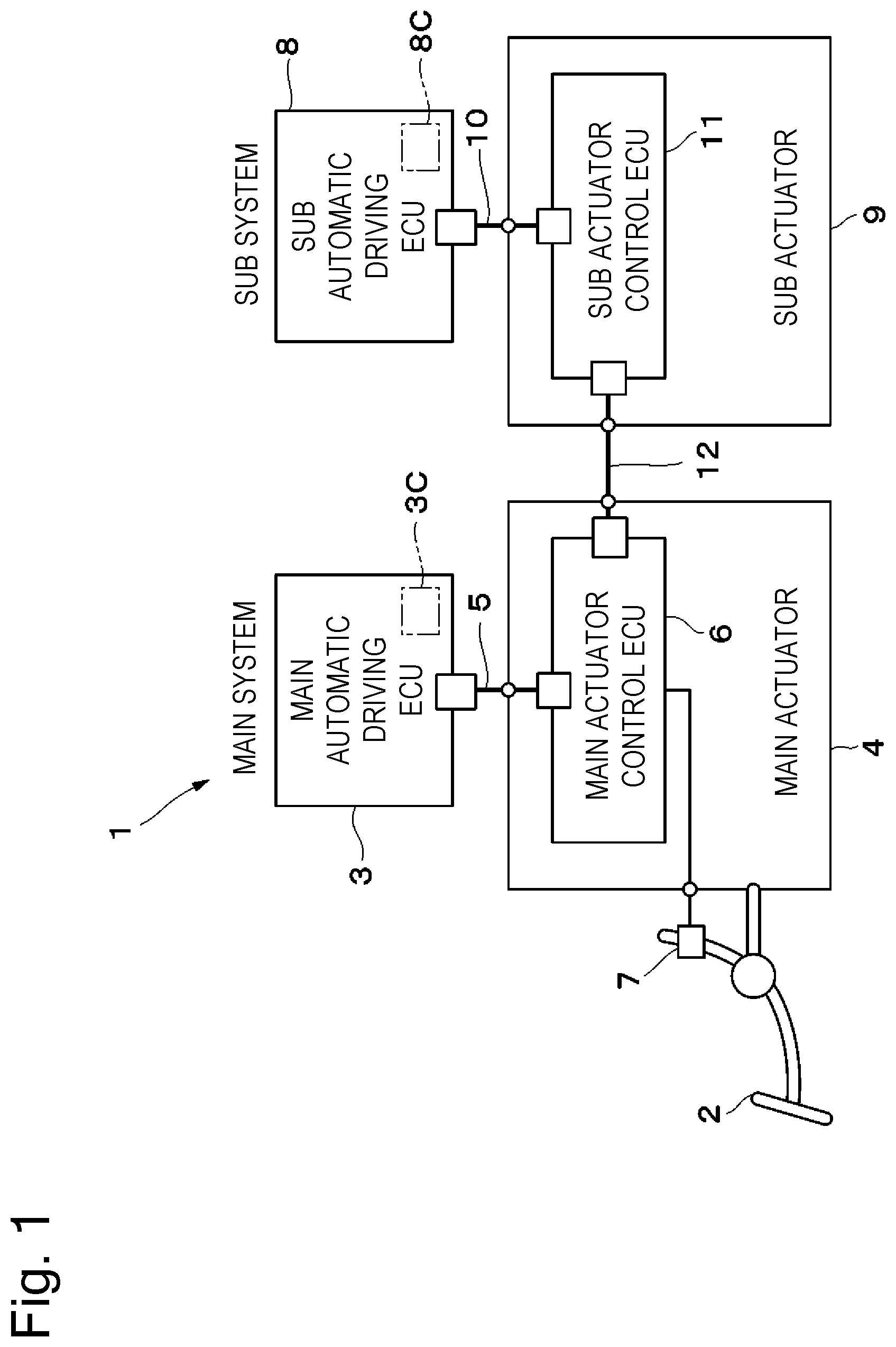Patent US12103511 Figure 1 – Brake system