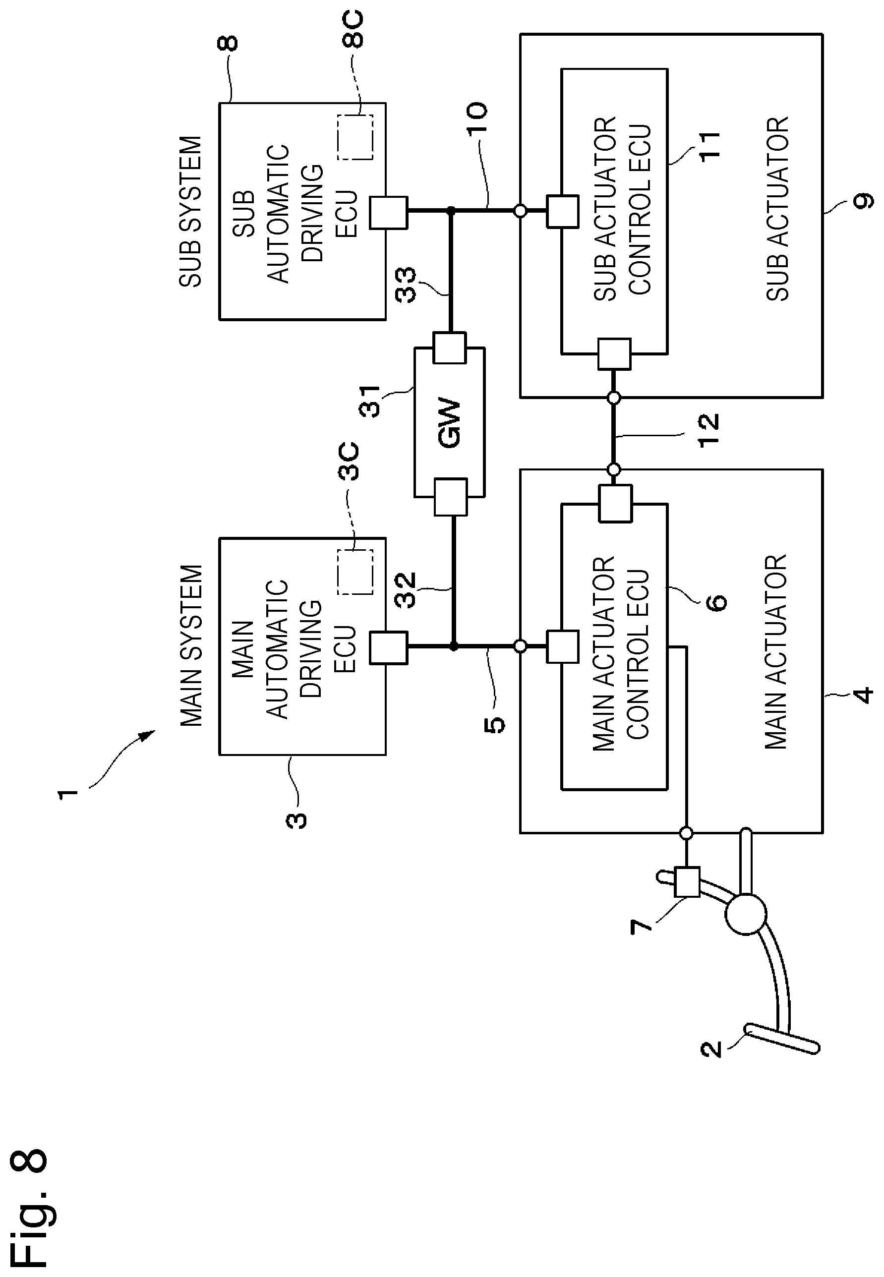 Patent US12103511 Figure 8 – Brake system