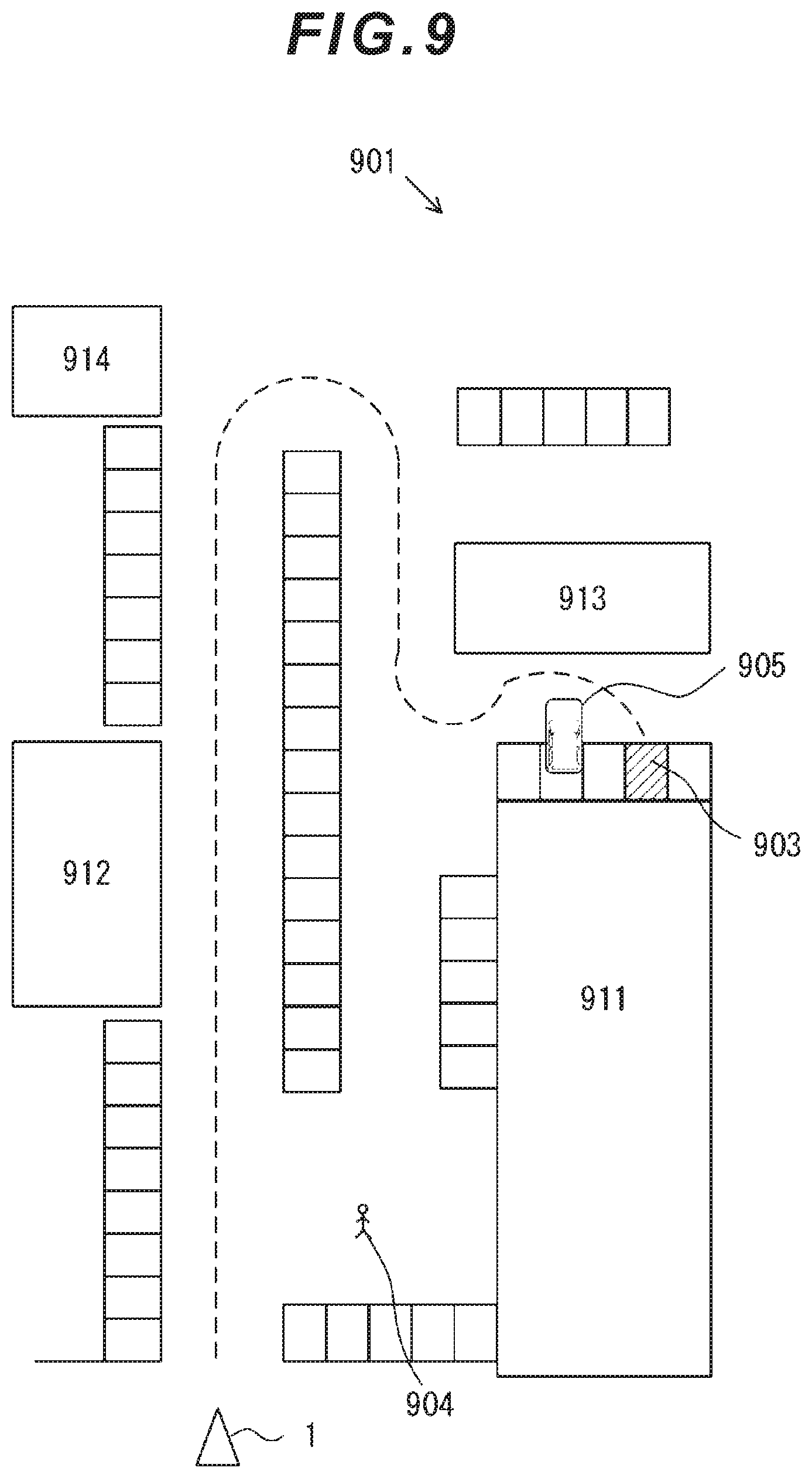 Patent US12103517 Figure 9 – In-vehicle processing device and movement support system