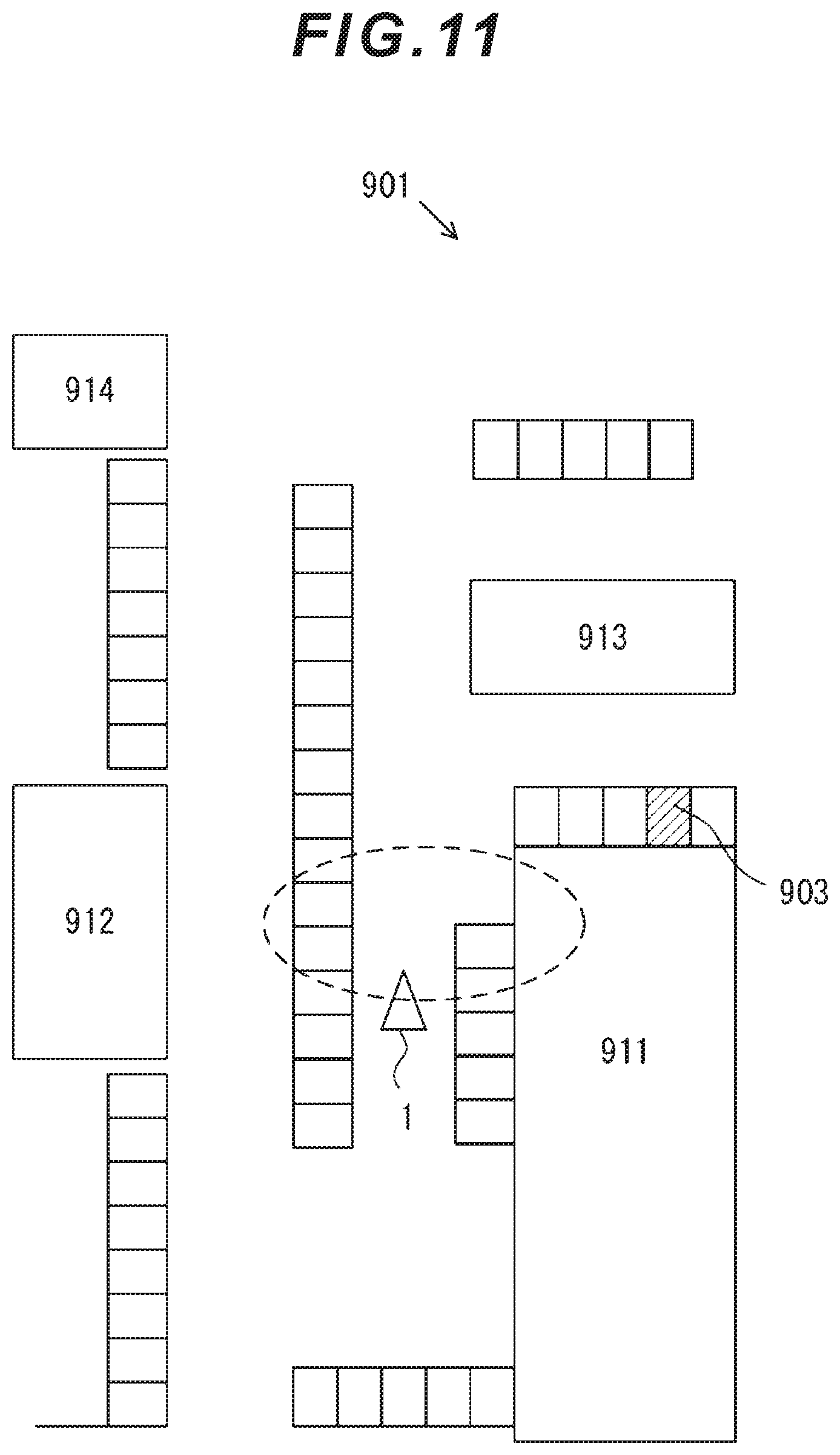 Patent US12103517 Figure 11 – In-vehicle processing device and movement support system