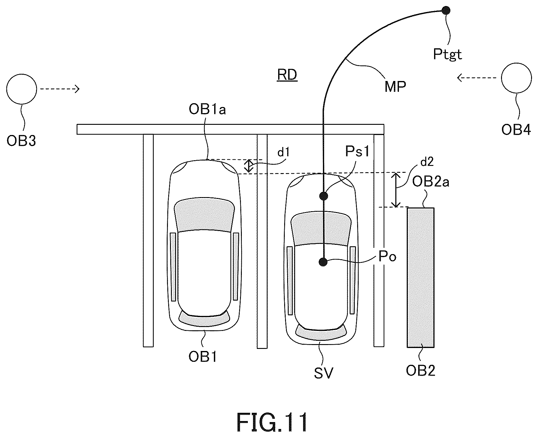 Patent US12103518 Figure 11 – Parking assist apparatus