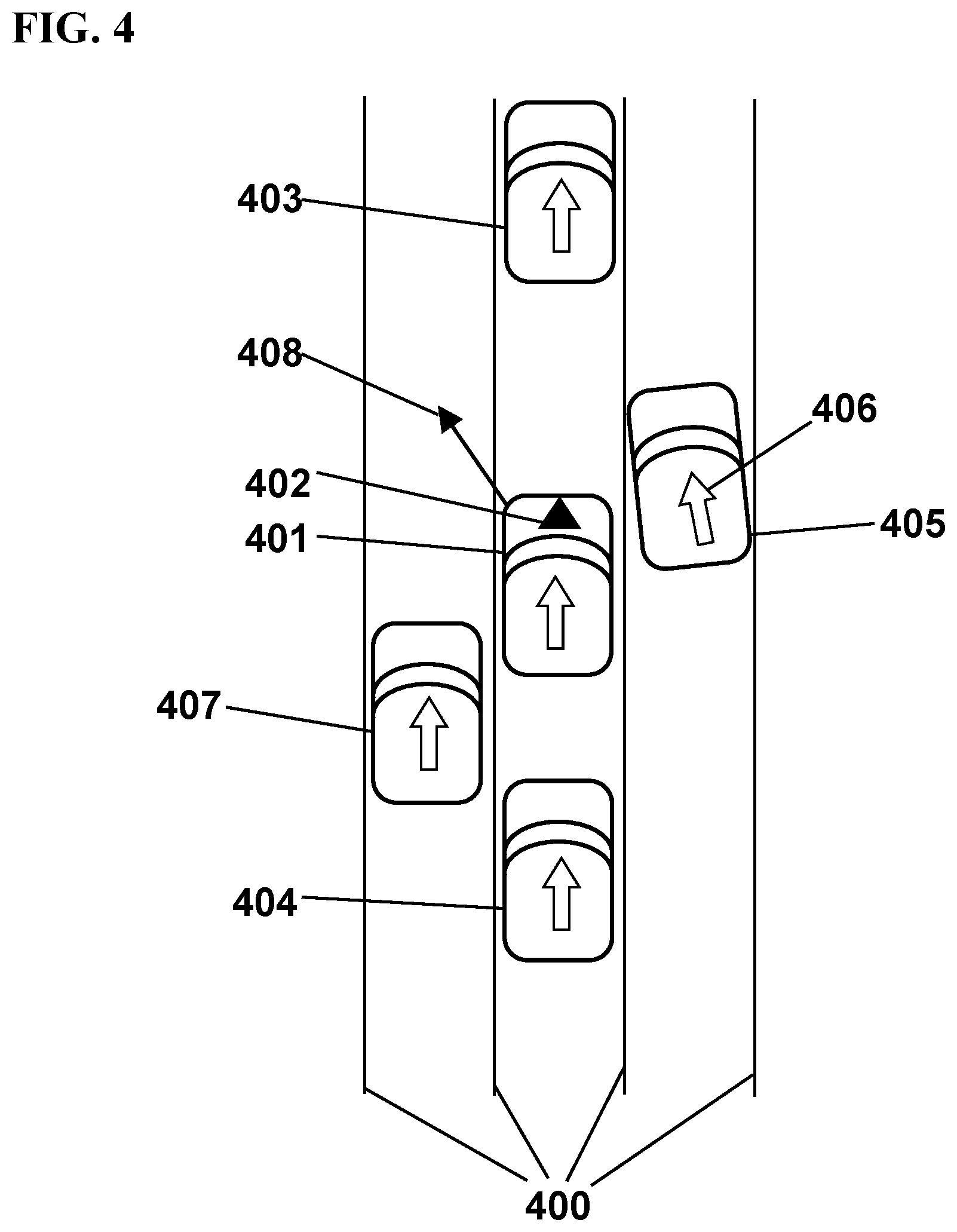 Patent US12103522 Figure 4 – Operating a vehicle according to an artificial intelligence model