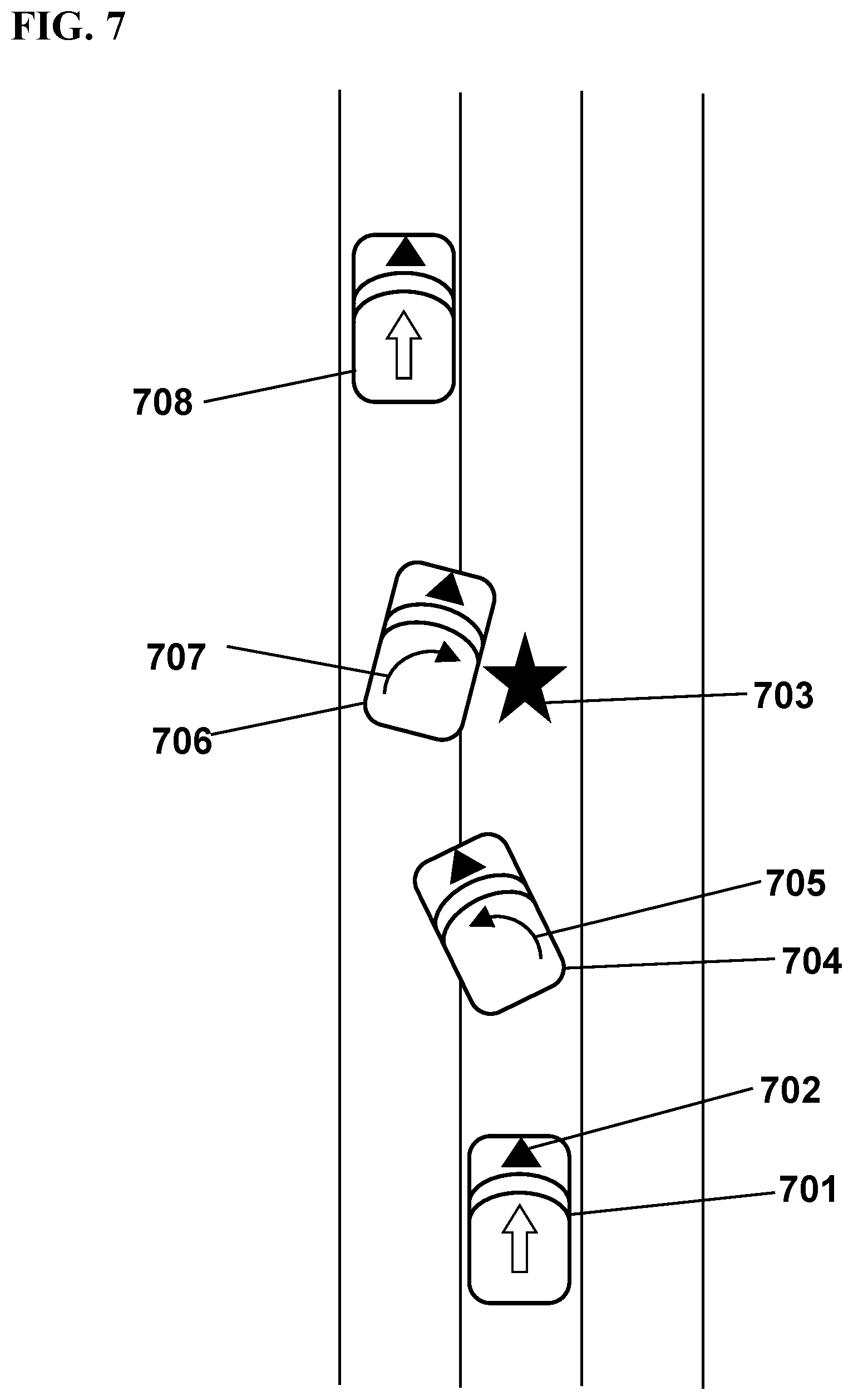Patent US12103522 Figure 7 – Operating a vehicle according to an artificial intelligence model