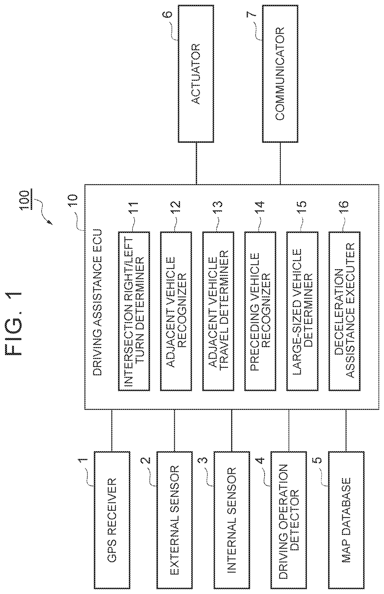 Patent US12103528 Figure 1 – Driving assistance device